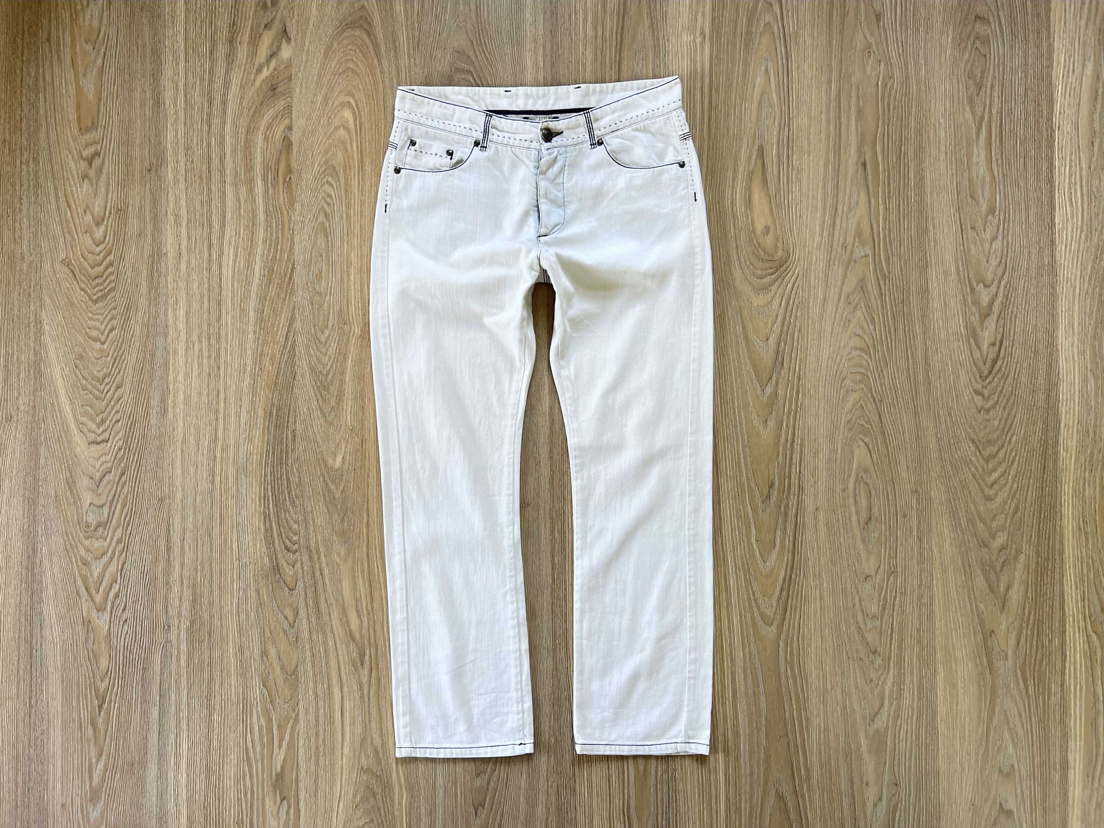 image of Vintage Iceberg White Italian Jeans, Men's (Size 34)