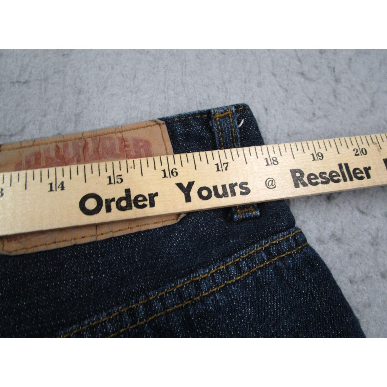 Denime Lowrider Jeans Mens 40x30 Blue Denim Relaxed Fit Straight Leg Cotton Size US 40 / EU 56 - 6 Thumbnail