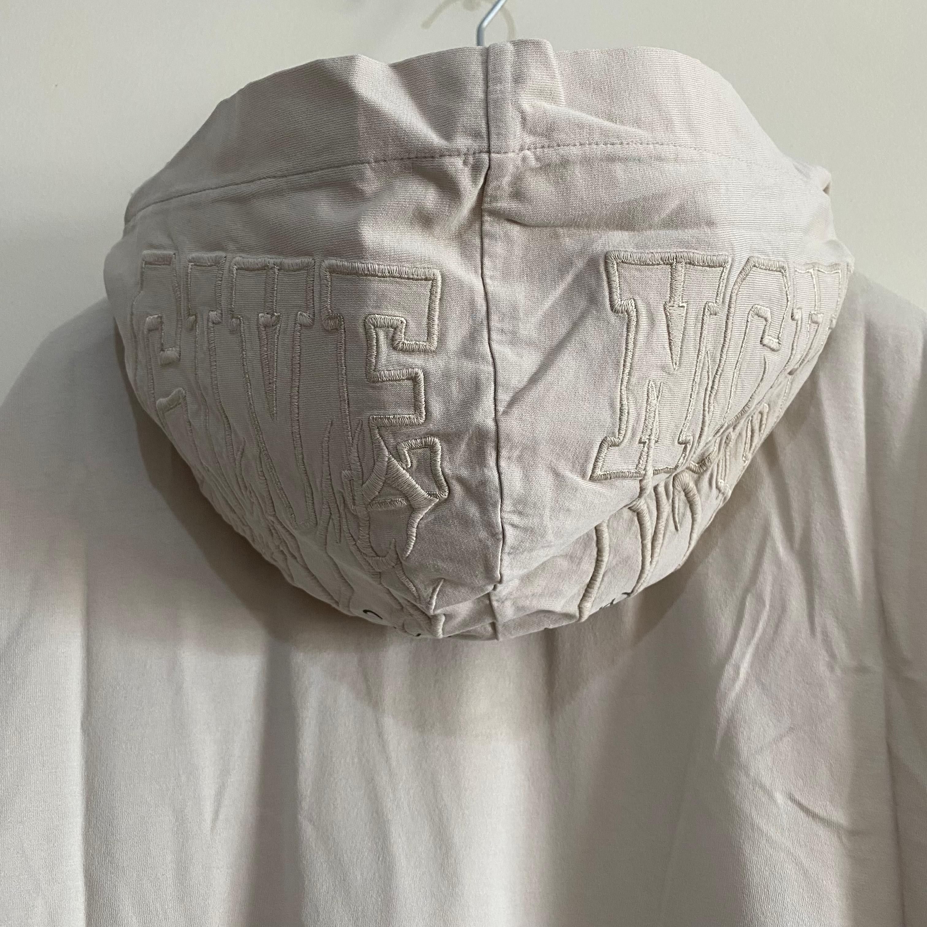 Givenchy 1 of 1 Beige Embroidered Multi Logo Oversized Hooded T-Shirt Size US M / EU 48-50 / 2 - 6 Thumbnail