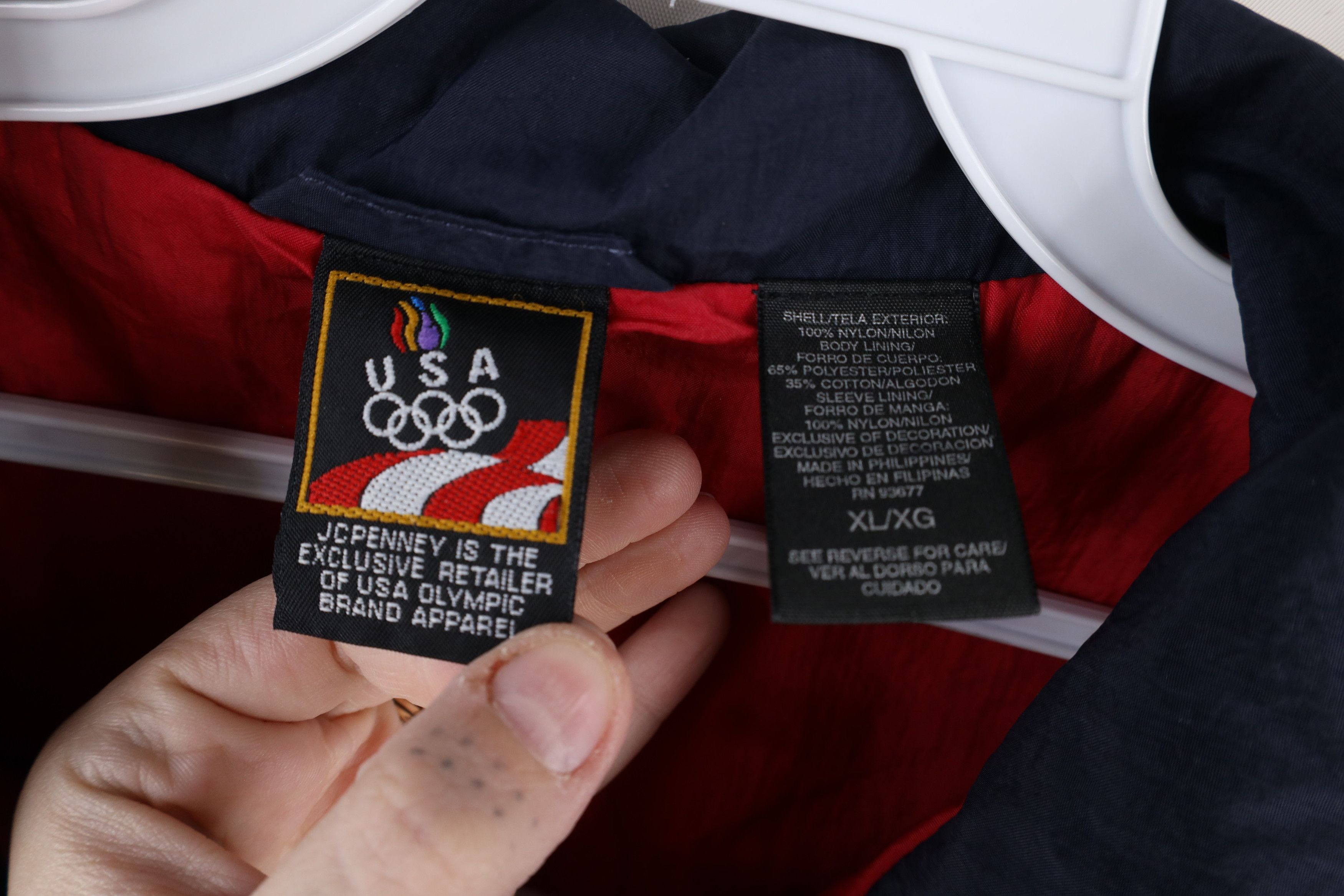 Vintage Vintage 90s USA Olympics Lined Pullover Windbreaker Jacket Size US L / EU 52-54 / 3 - 7 Thumbnail