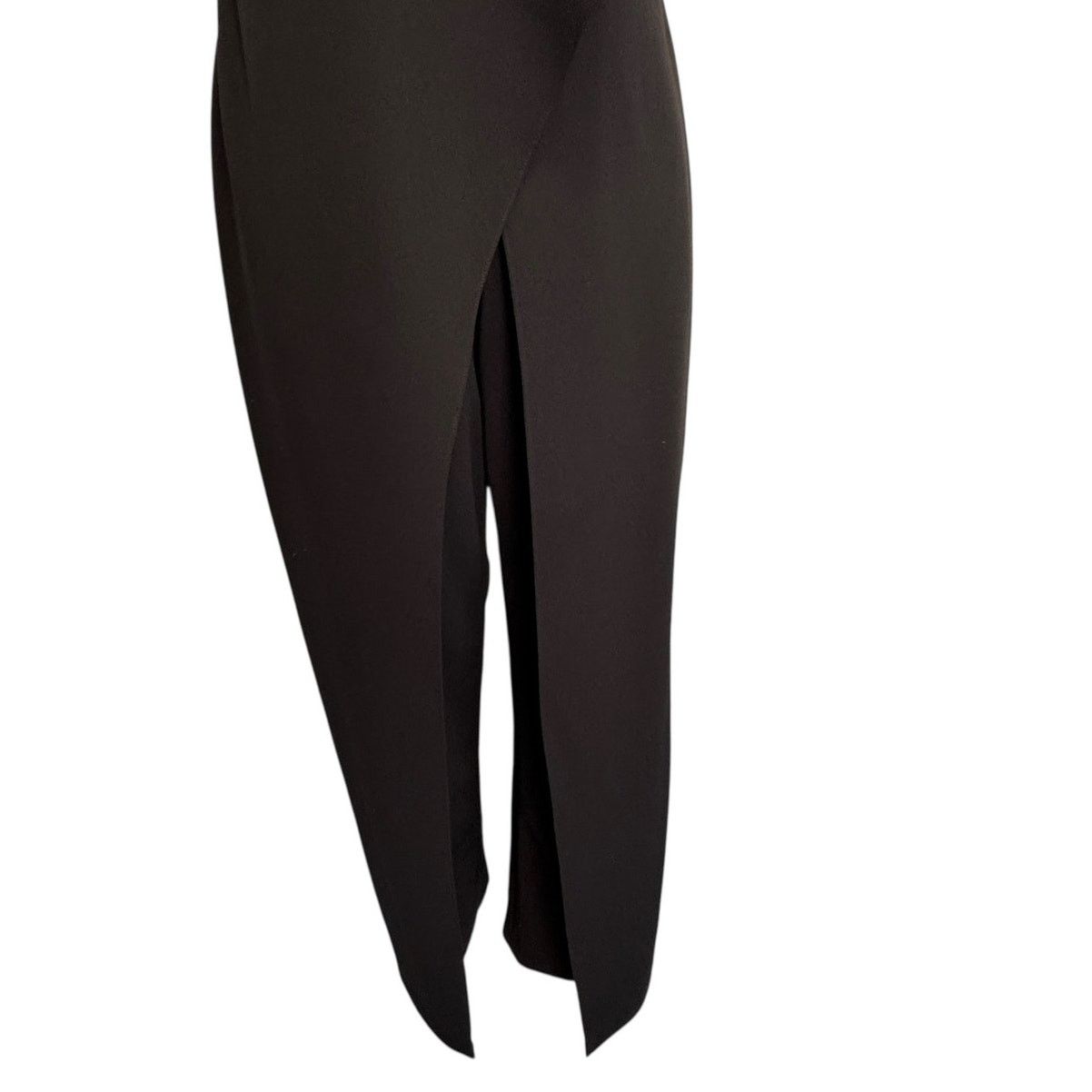Adrianna Papell Adrianna Papell Black One Shoulder Flowy Jumpsuit Size 4 Size 27" / US 4 / IT 40 - 13 Thumbnail