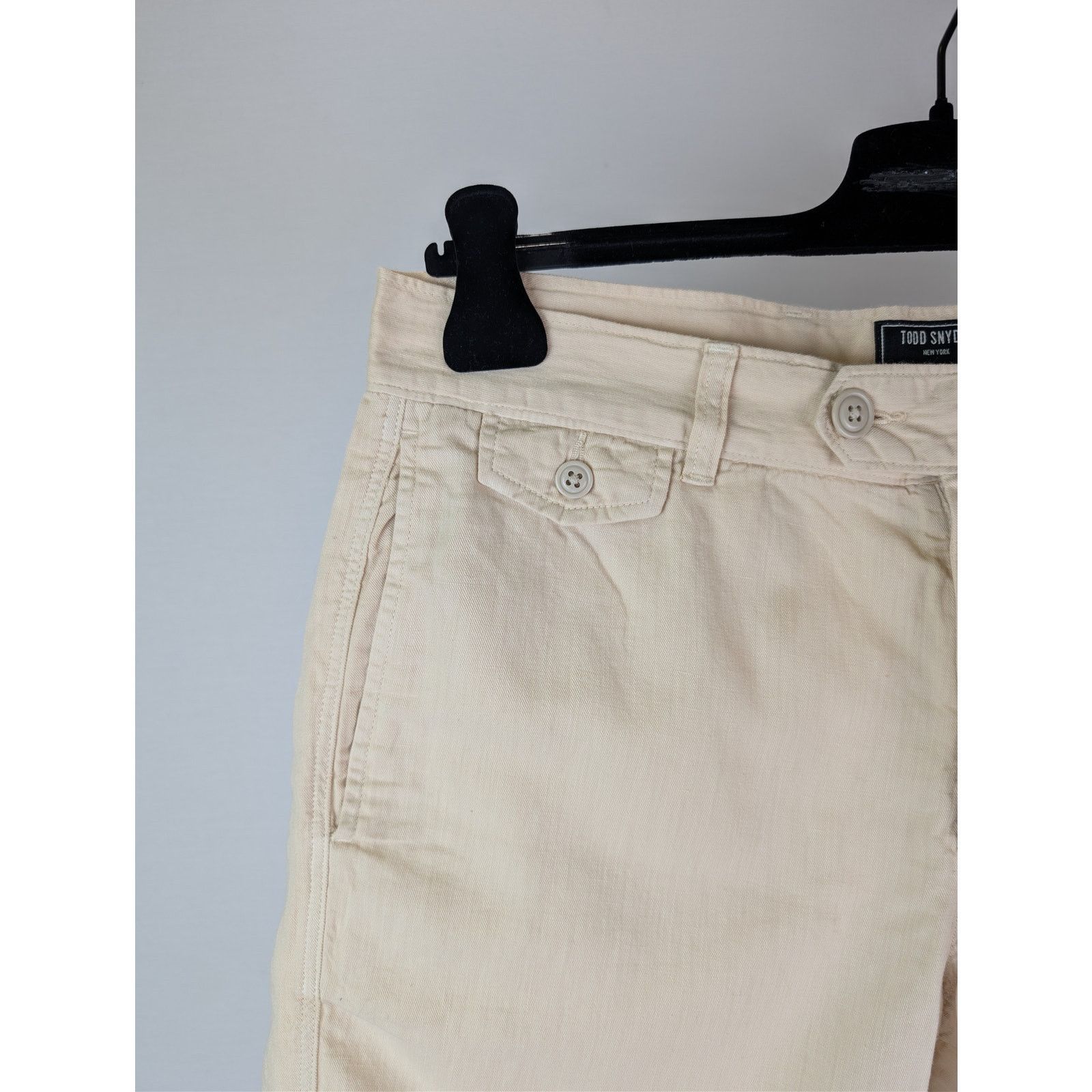 Todd Snyder o1rshd1 CC20 Cotton-Linen Chino Shorts in Light Beige/Cream Size US 32 / EU 48 - 6 Thumbnail