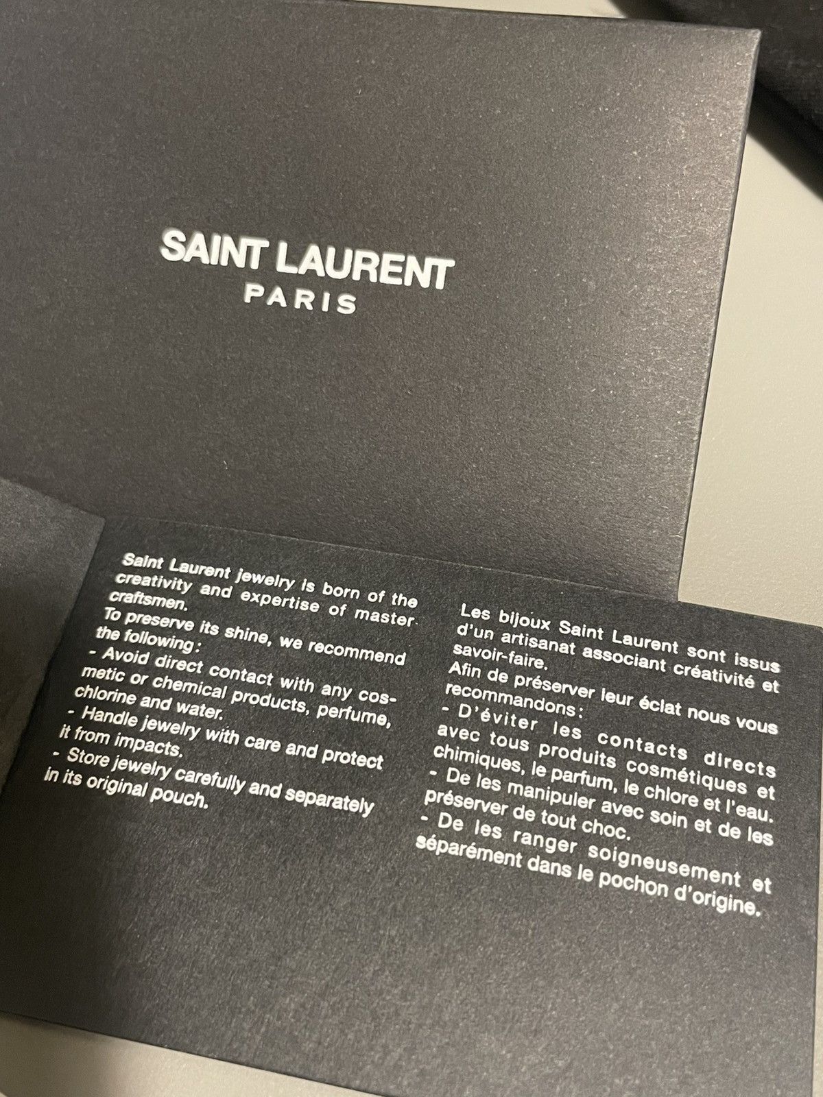 Saint Laurent Paris key ring GOLD HEART