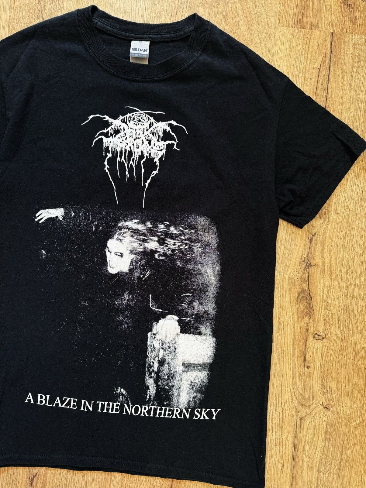 Vintage Vintage 2000s Darkthrone A Blaze in The Northern Sky T-shirt Size US S / EU 44-46 / 1 - 2 Thumbnail