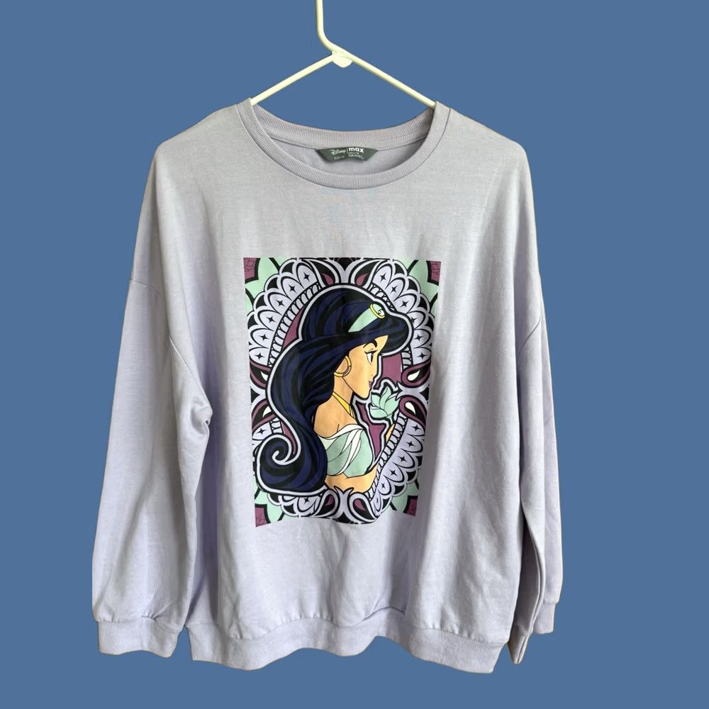 Disney Disney Princess Jasmine Pullover Sweater Sweatshirt Purple Aladin Womens L Size L / US 10 / IT 46 - 1 Thumbnail