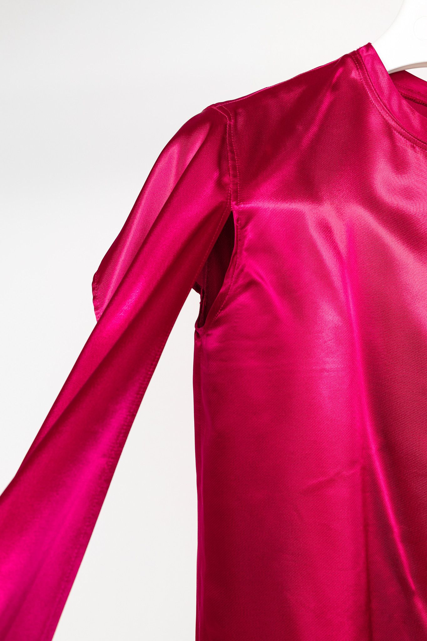 Sies Marjan Sies Marjan Pink Viscose-Satin Draped Blouse Size S / US 4 / IT 40 - 6 Thumbnail