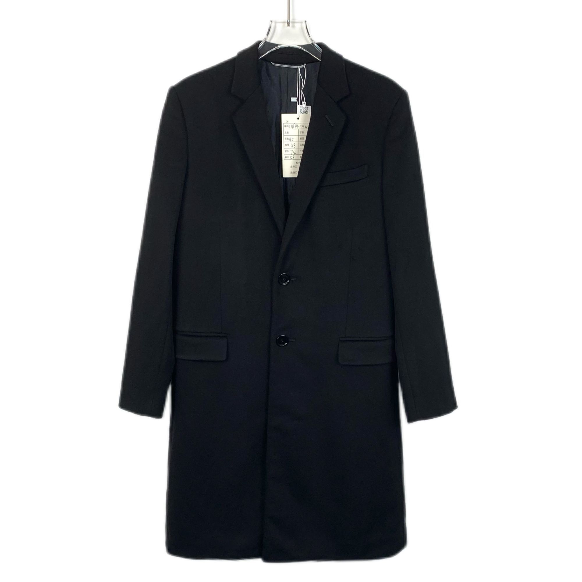 Dior Mens Black Wool Overcoat 42 Made In Italy With Cupro Lining Size US XS / EU 42 / 0 - 1 Thumbnail