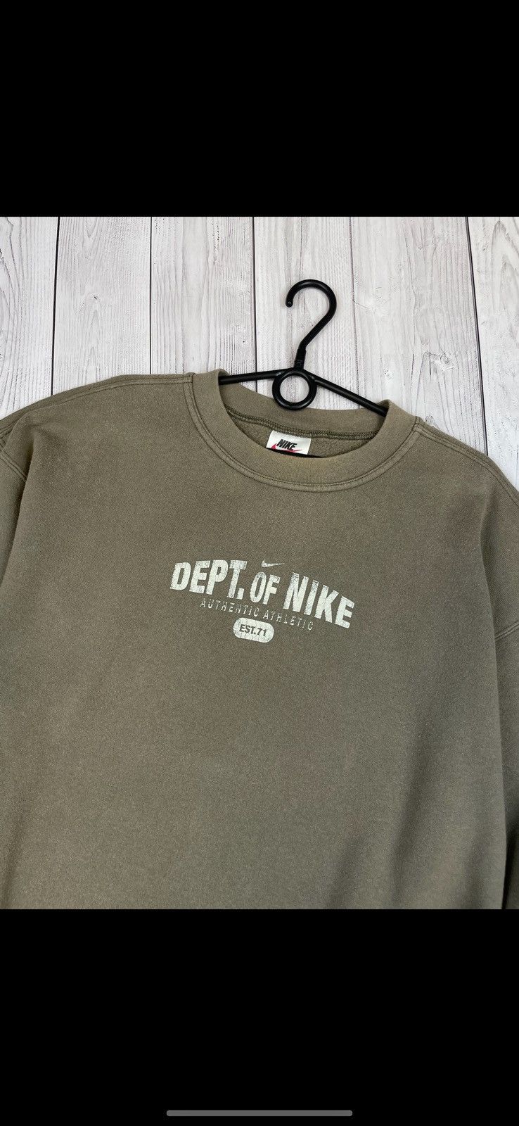 Nike Vintage nike sweatshirt big logo USA rare size L Size US XL / EU 56 / 4 - 2 Thumbnail