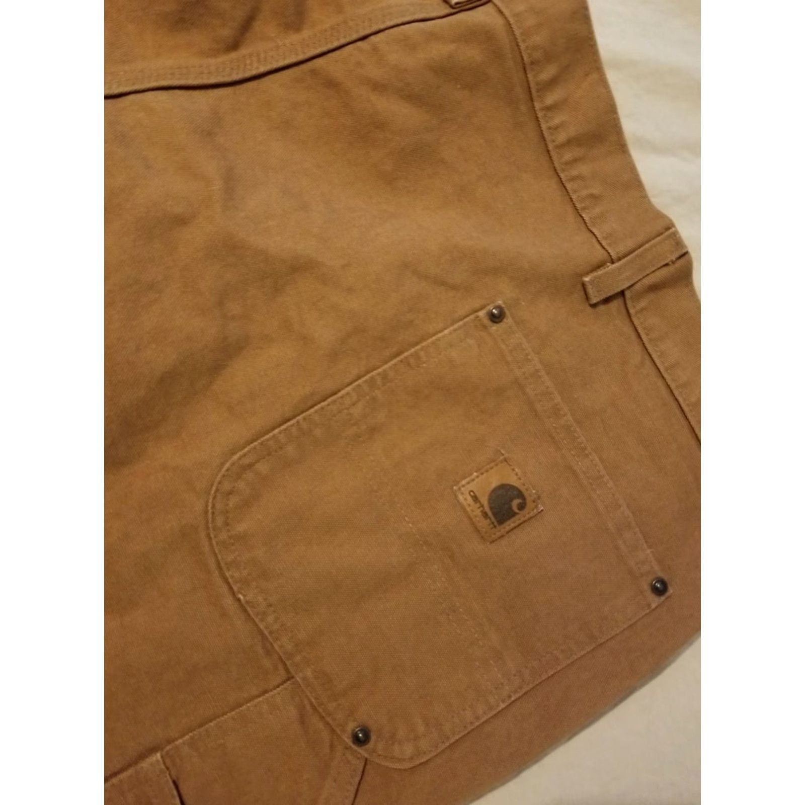 Carhartt Carhartt Jeans Mens 50x30 Khaki Beige Denim 5-Pocket Straight Relaxed Cargo Pants Straight Leg Size US 34 / EU 50 - 2 Thumbnail