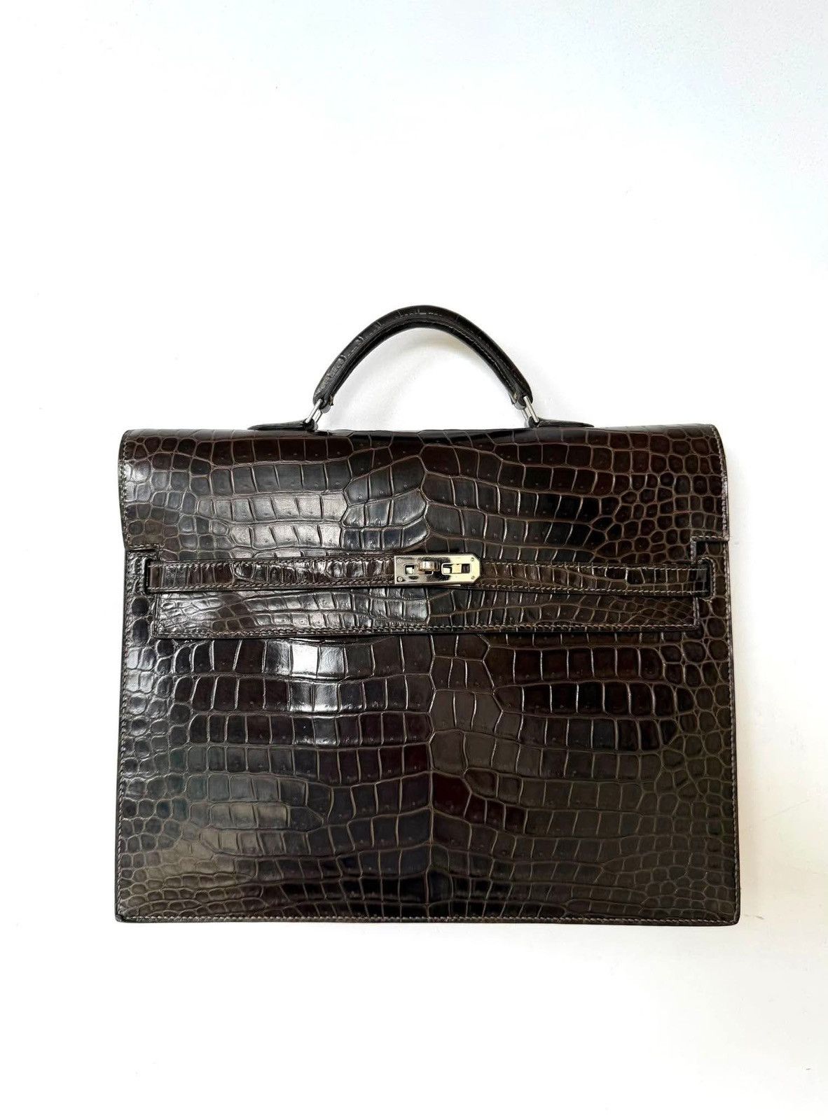 Hermes Hermes Kelly 2013 Depeches Exotic Crocodile Briefcase Bag Size ONE SIZE - 4 Thumbnail