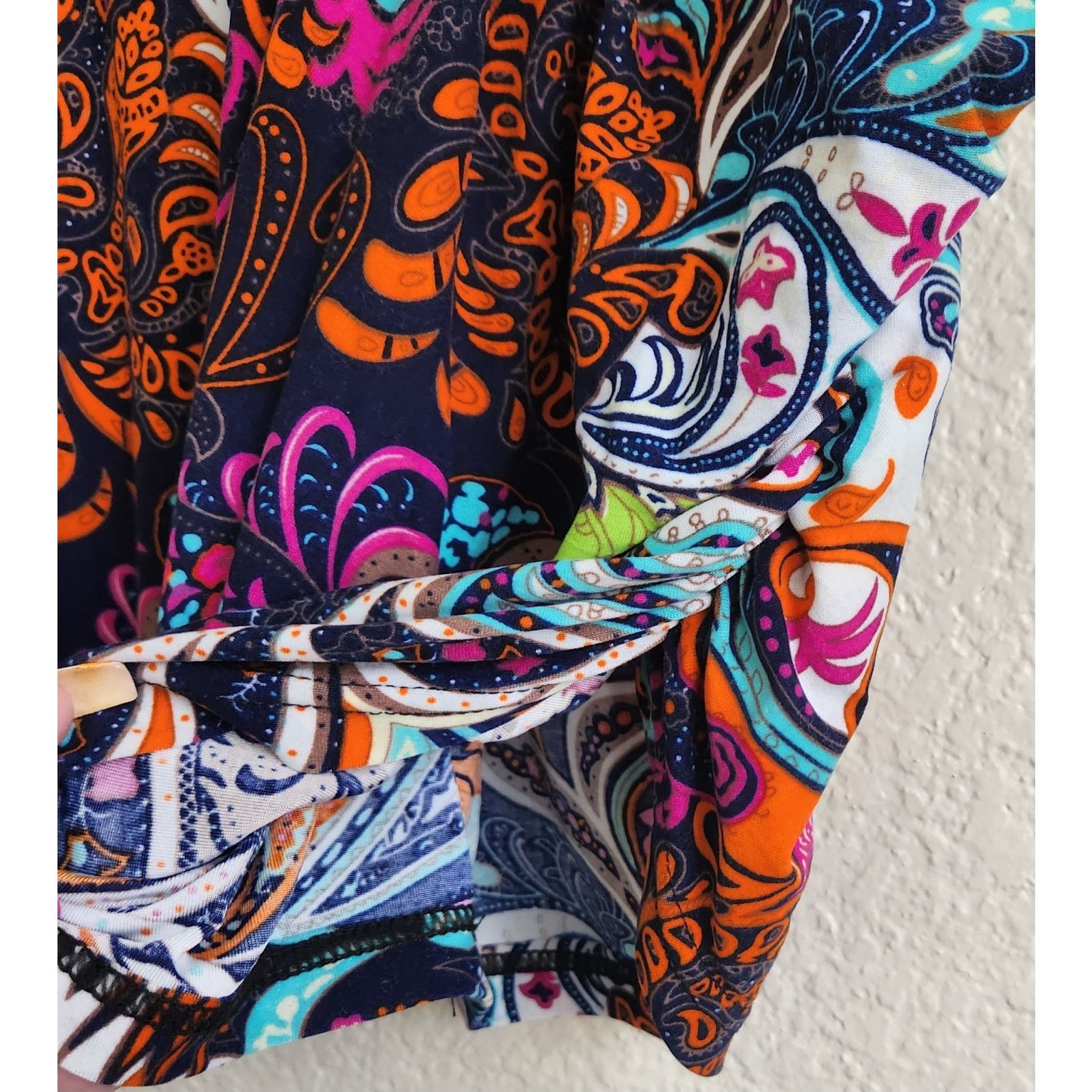 Other Shoshq Orange Multicolor Paisley Pull On Pleated Shorts S/M Size 26" / US 2 / IT 38 - 3 Thumbnail
