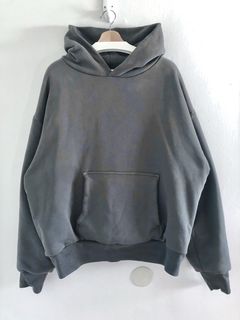 double layered hoodie washed black