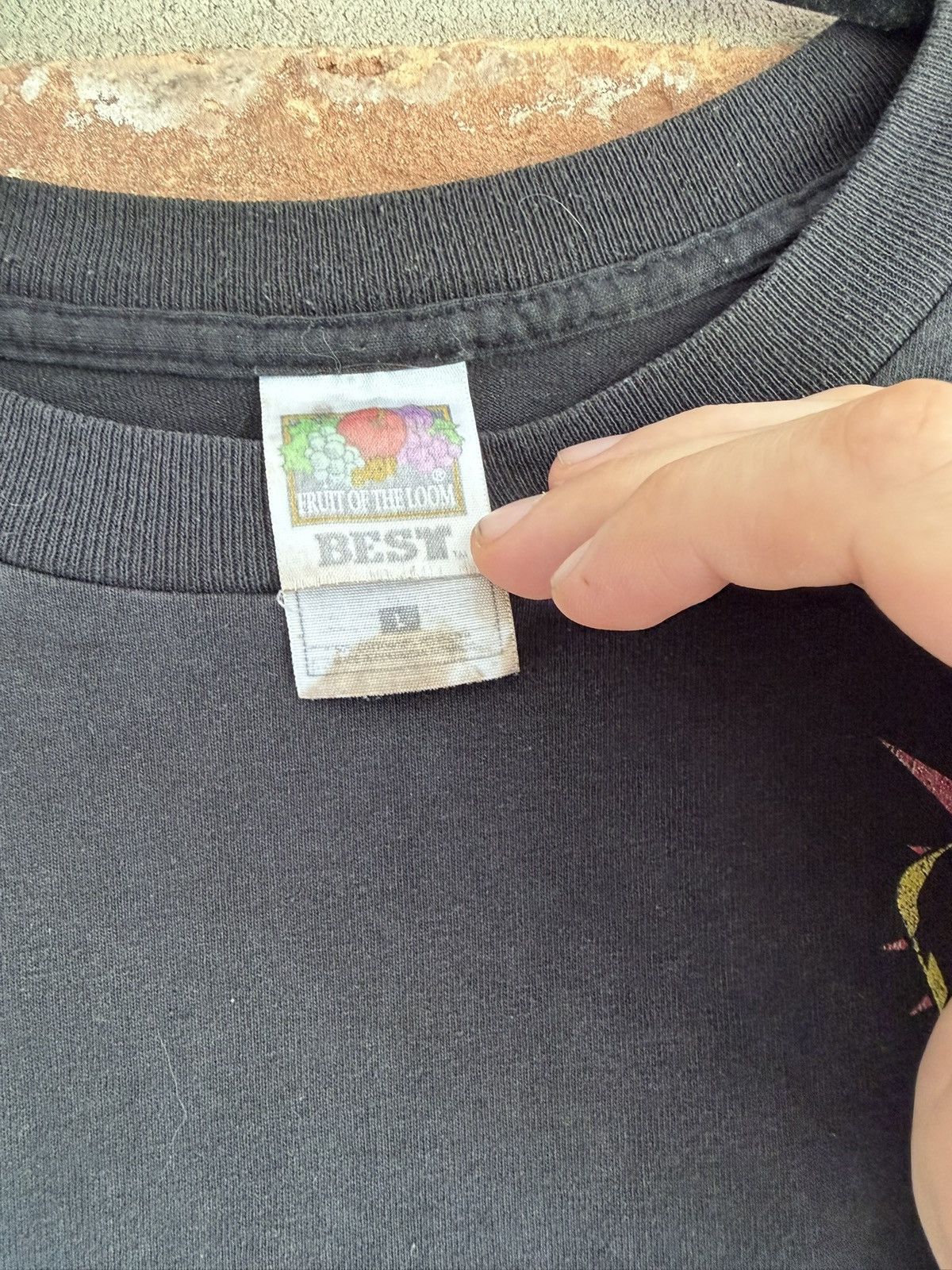Fruit Of The Loom Vintage C-4 Energy T Medium Black Pocket Tee Graphic USA Size US L / EU 52-54 / 3 - 8 Thumbnail