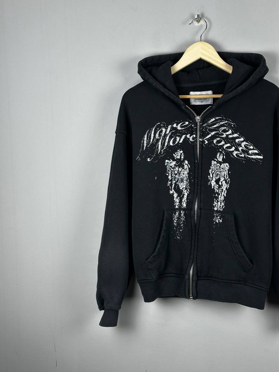 Japanese Brand Crazy More Money More Love Baggy Y2K Zip Hoodie Size US S / EU 44-46 / 1 - 2 Thumbnail