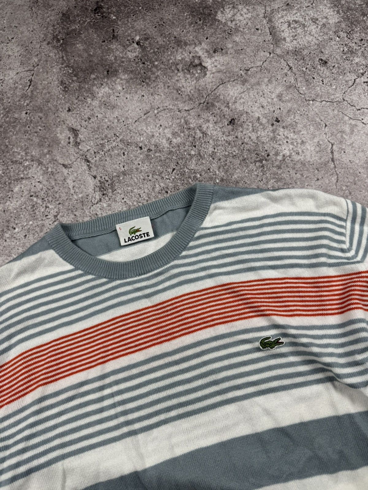 Lacoste Vintage Lacoste Striped Y2K Sweater Crewneck Vintage Cotton Size US L / EU 52-54 / 3 - 3 Thumbnail