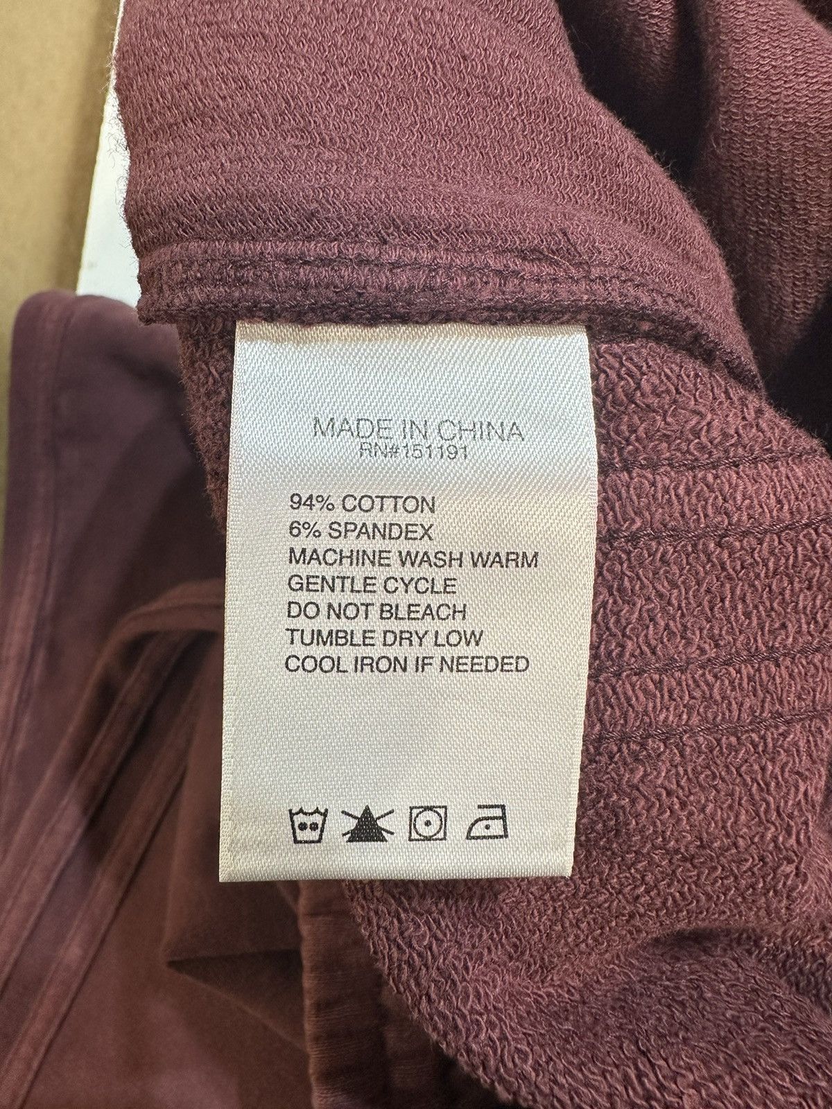Adidas Yeezy Season 5 Calabasas Oxblood Sweatpants Burgundy Maroon Size US 29 - 10 Thumbnail