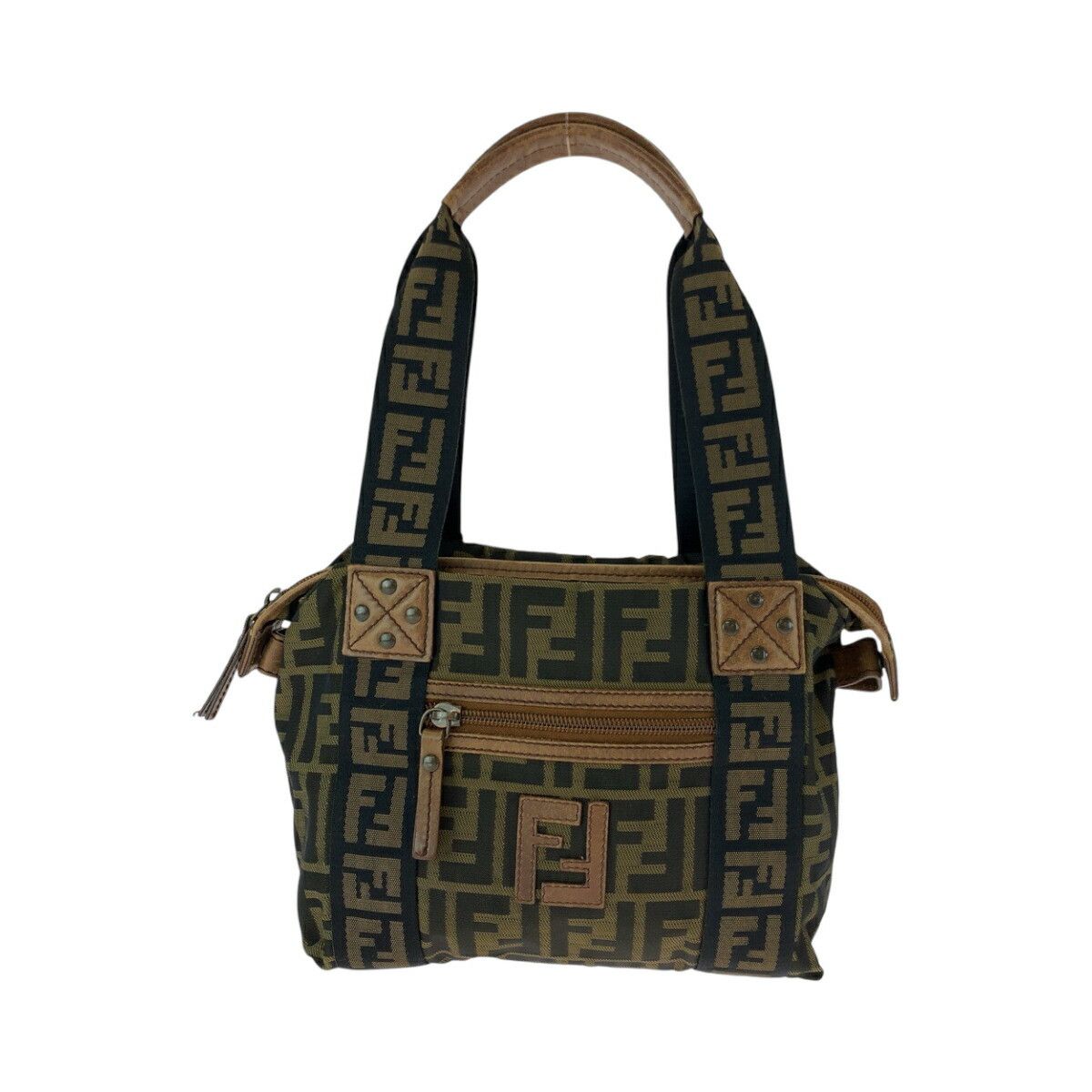 Fendi Fendi Zucca Canvas 2Way Bag Canvas Shoulder Bag in Brown, Women's