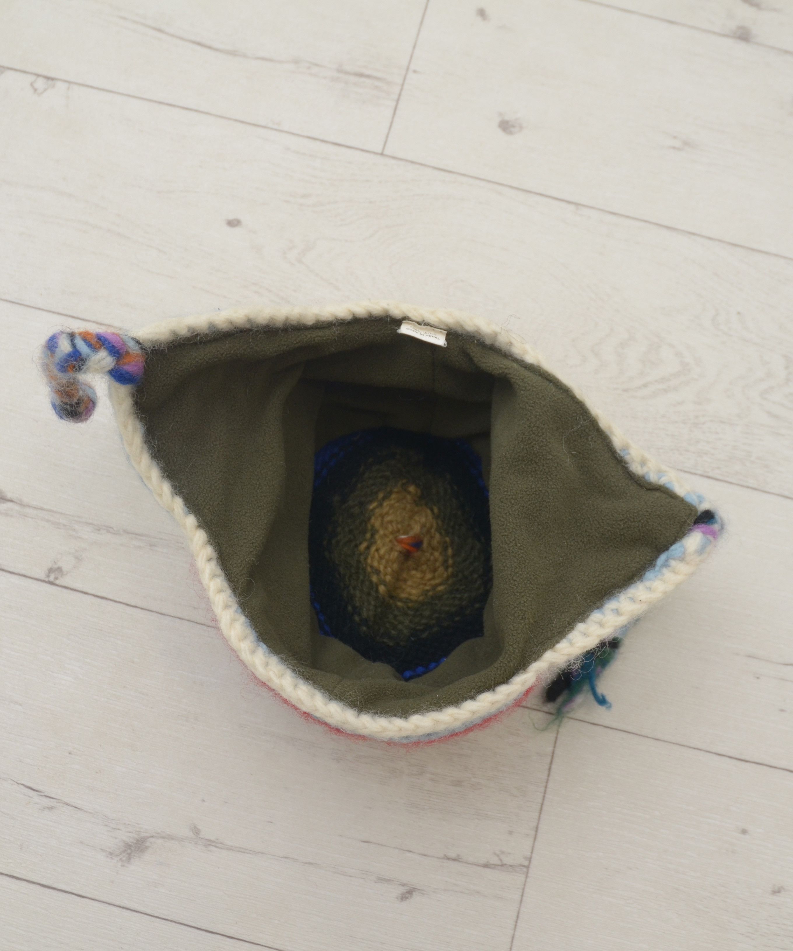 Handmade × Vintage Vintage Wool Beanie Cap Trapper Hat Hand Made Nepal Y2K Size ONE SIZE - 5 Thumbnail