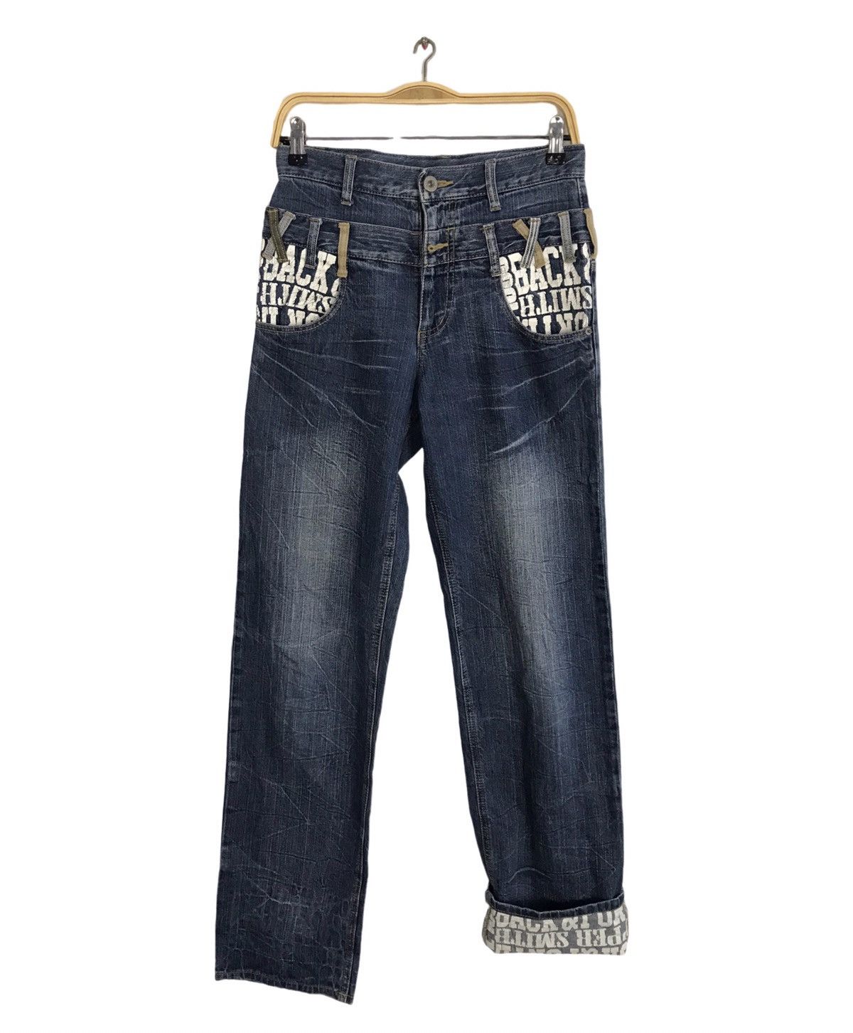 Japanese Brand Back & Forth Denim Jeans Double Waist Fits Size 28 29 Size US 28 / EU 44 - 1 Thumbnail