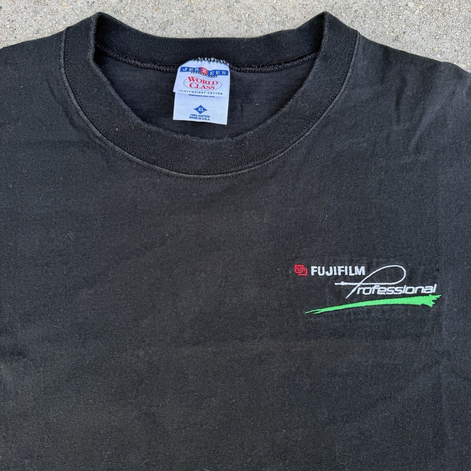 Fujifilm × Vintage Vintage 90s FujiFilm Professional Black Tee XL Made In USA Size US XL / EU 56 / 4 - 1 Thumbnail
