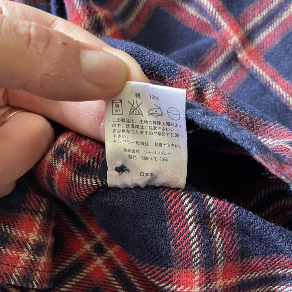 Japanese Brand Momotaro Japan medium-weight flannel shirt blue size 38 Size US S / EU 44-46 / 1 - 6 Thumbnail