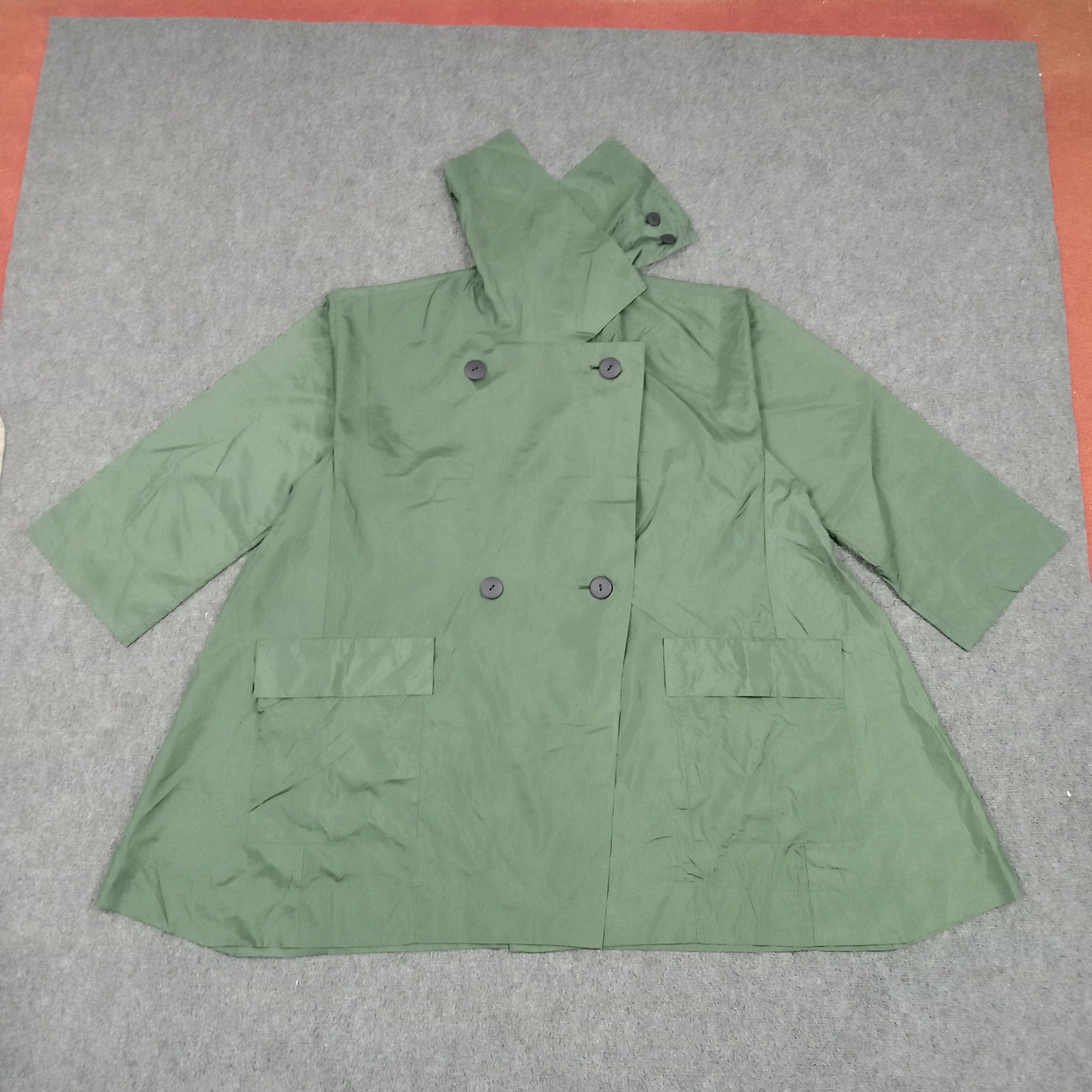 Japanese Brand × Vintage Issey Miyake Japanese Designer Long Jacket Like Rain Coat Size US XXL / EU 58 / 5 - 1 Thumbnail