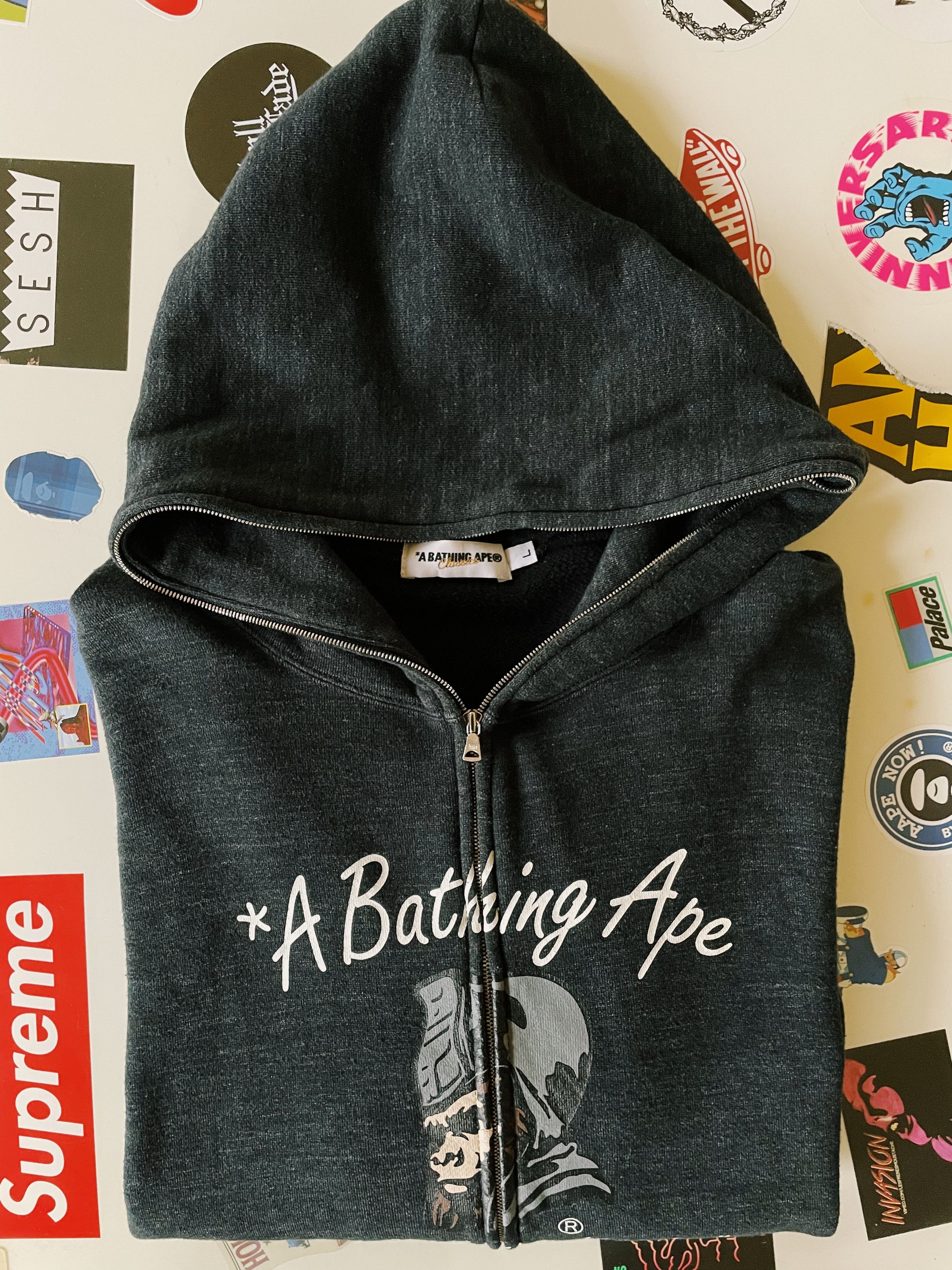 Bape Vintage Y2K Bape A Bathing Ape General ASNKA Fullzip Hoodie Size US L / EU 52-54 / 3 - 10 Thumbnail