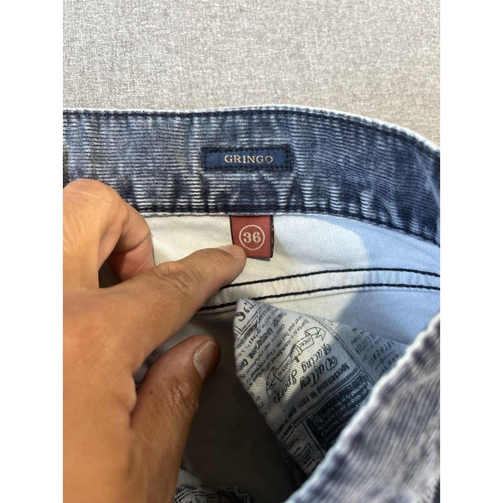 Agave Agave Jeans Mens 36X35 Blue Gringo Tuscan Corduroy Classic Size US 36 / EU 52 - 6 Thumbnail