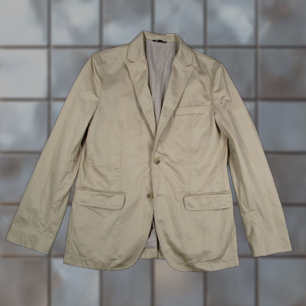 Dolce & Gabbana Dolce&Gabbana Blazer Men 42 Regular Beige Cotton 2-Button Sport Coat Classic Designer Size 42R - 1 Thumbnail