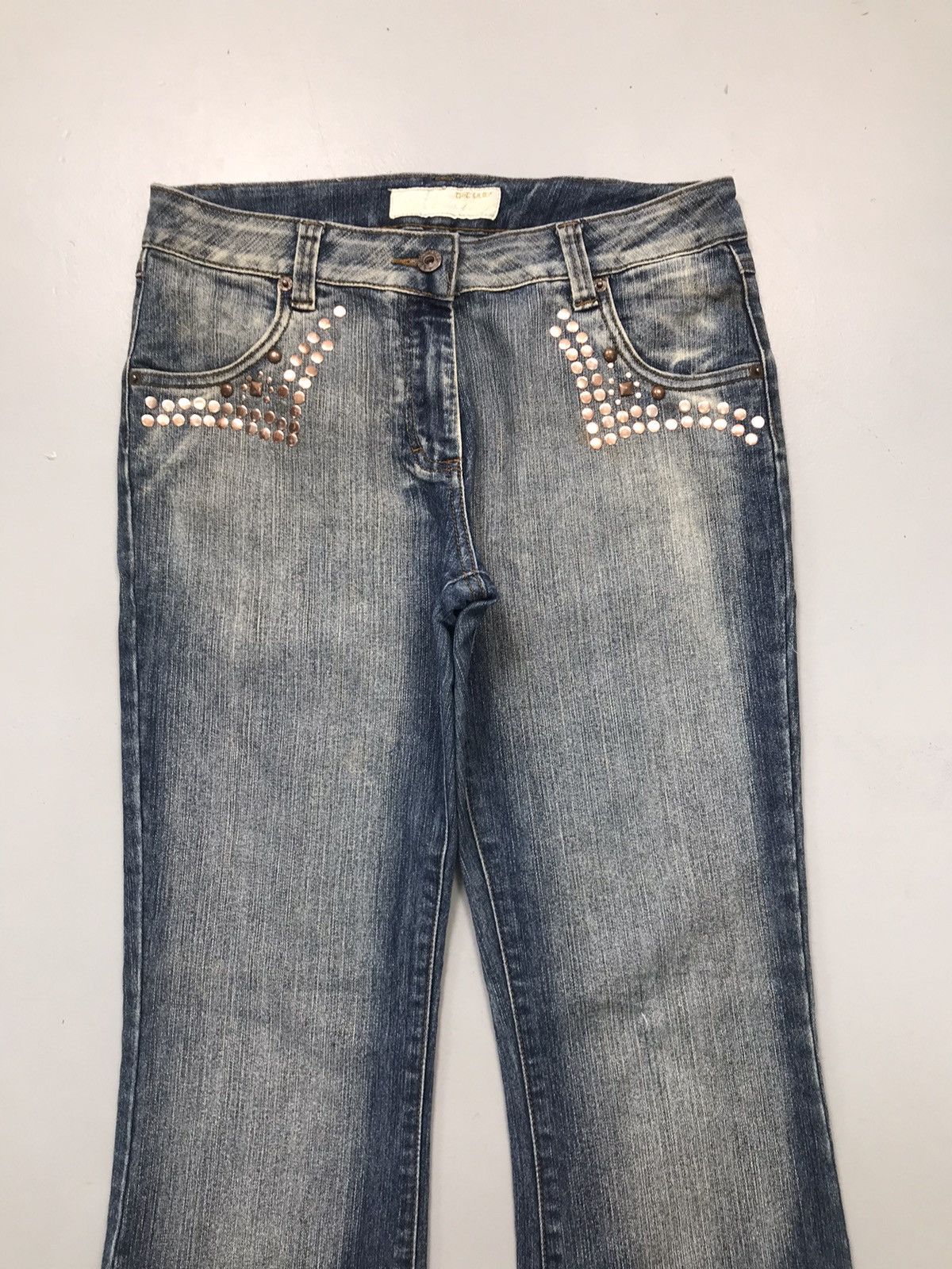 JNCO Vintage Y2K stone embroidered bootcut denim Size 32" / US 10 / IT 46 - 4 Thumbnail