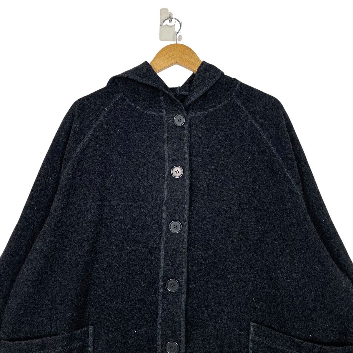 Benetton × United Colors Of Benetton 💥BENETTON WOOL HOODIE LONG JACKET Size US M / EU 48-50 / 2 - 2 Thumbnail