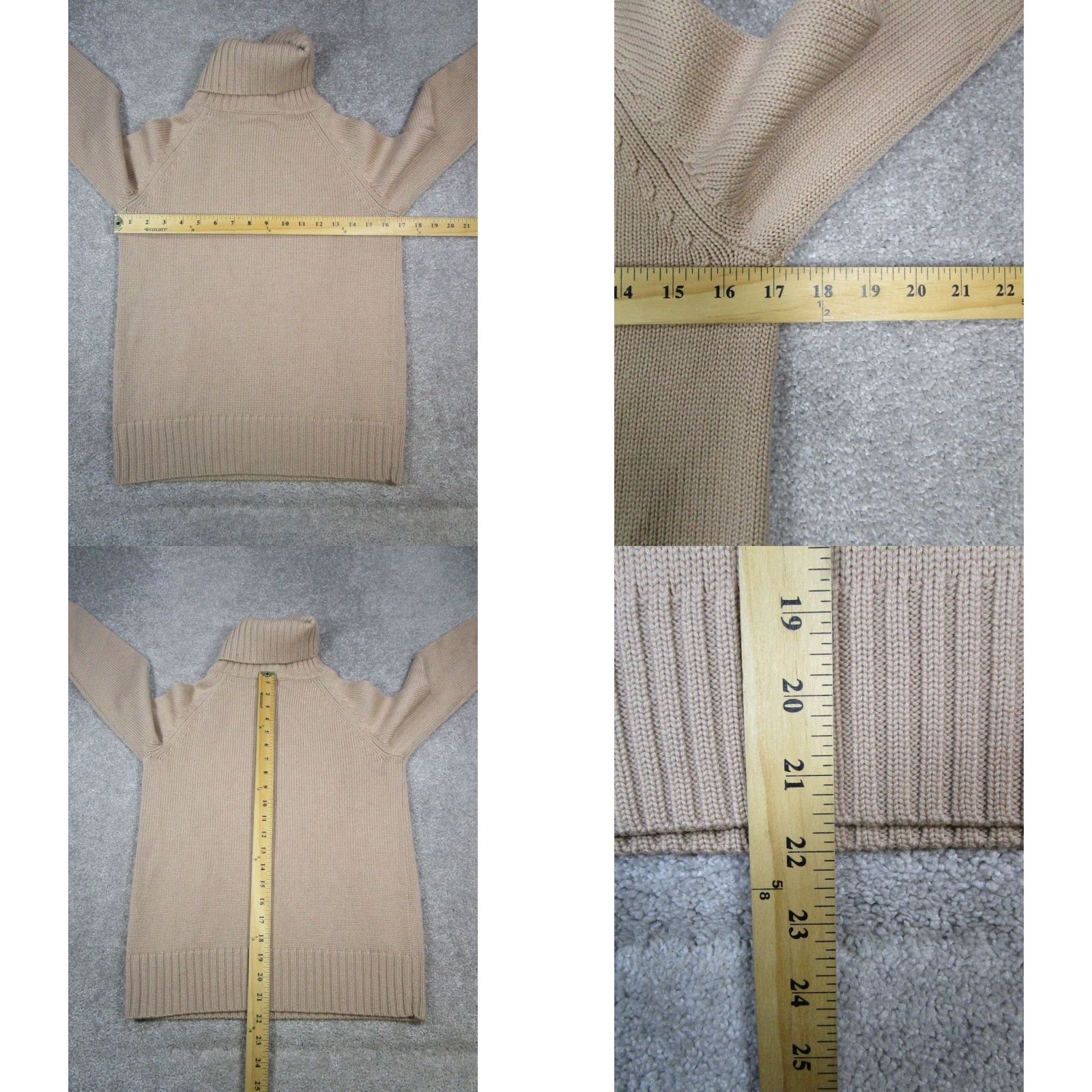 Theory Theory Sweater Womens Medium Brown Wool Knit Turtleneck | Pullover Knit Wool Sweater | Theory Womens M Brown Knit Turtleneck Sweater Size M / US 6-8 / IT 42-44 - 8 Thumbnail