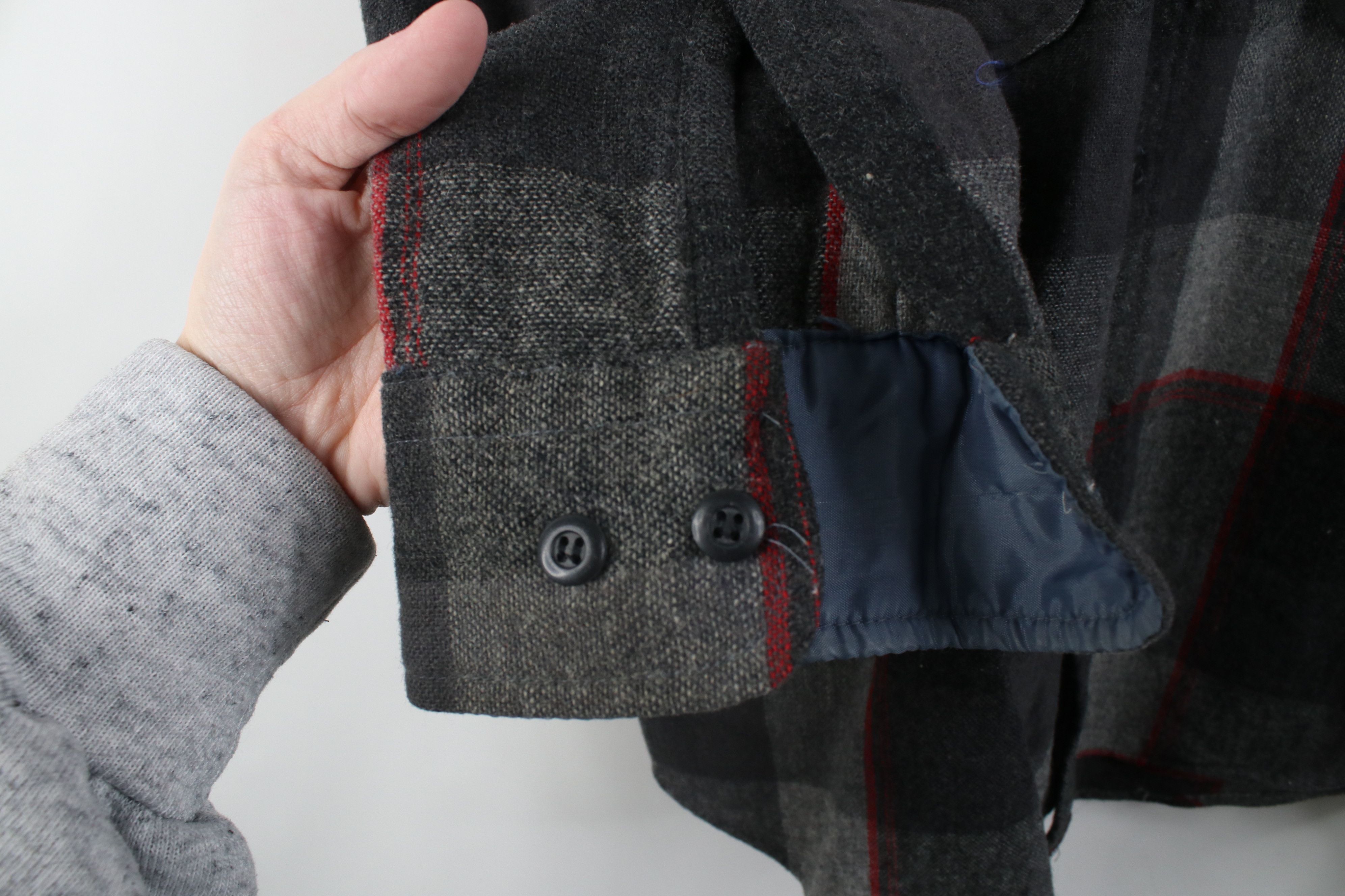 Vintage Vintage 80s 90s Streetwear Blend Knit Button Shirt Plaid Size US L / EU 52-54 / 3 - 9 Thumbnail