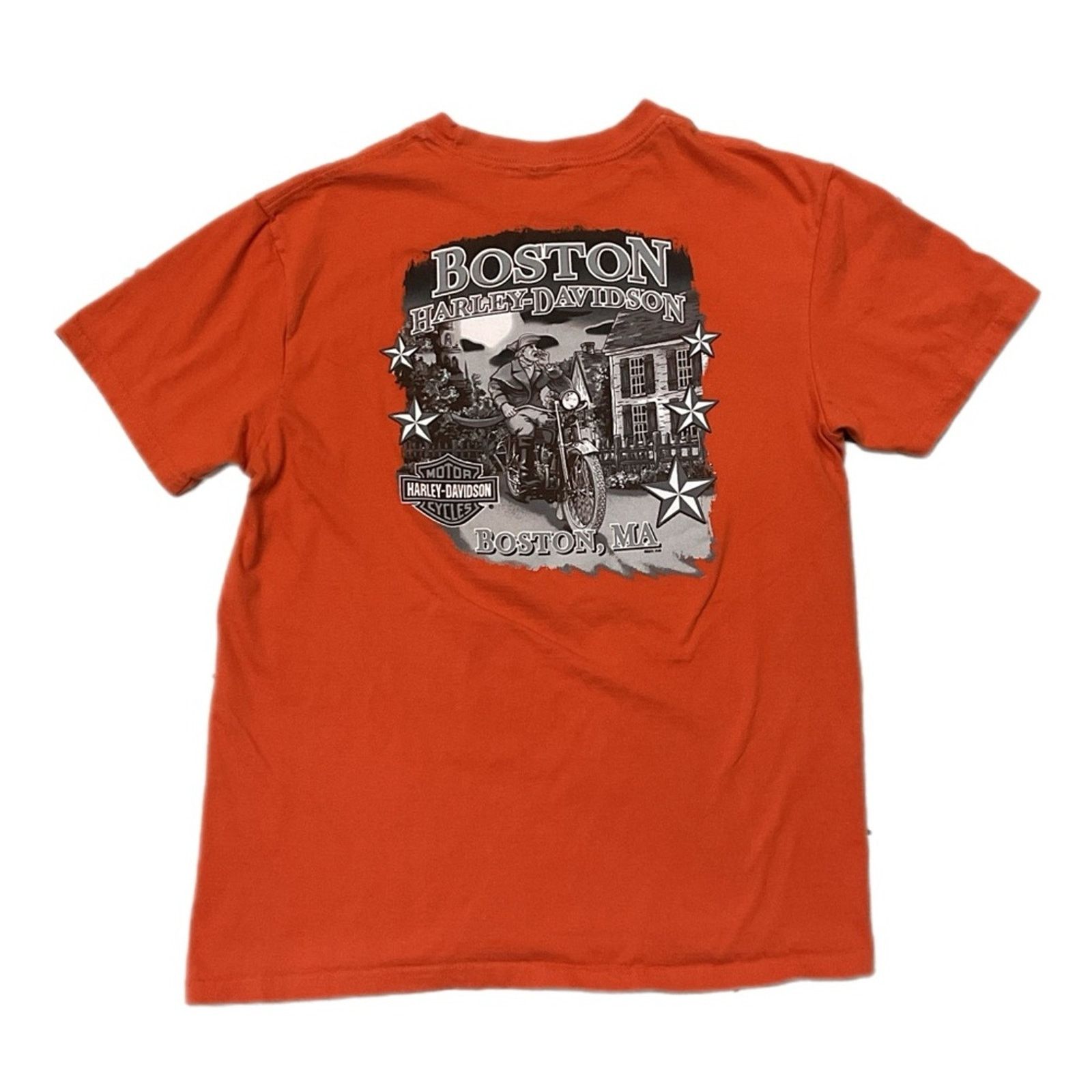 Harley Davidson Harley Davidson 2000’s Boston , MA Orange Graphic Tee Size US L / EU 52-54 / 3 - 2 Thumbnail