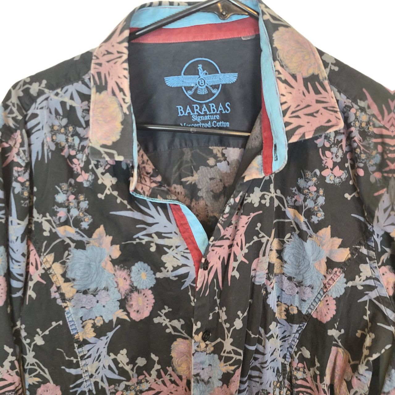 Baracuta Barabas Men Floral Button Shirt L Streetwear Indie Flip Cuff Size US L / EU 52-54 / 3 - 2 Thumbnail