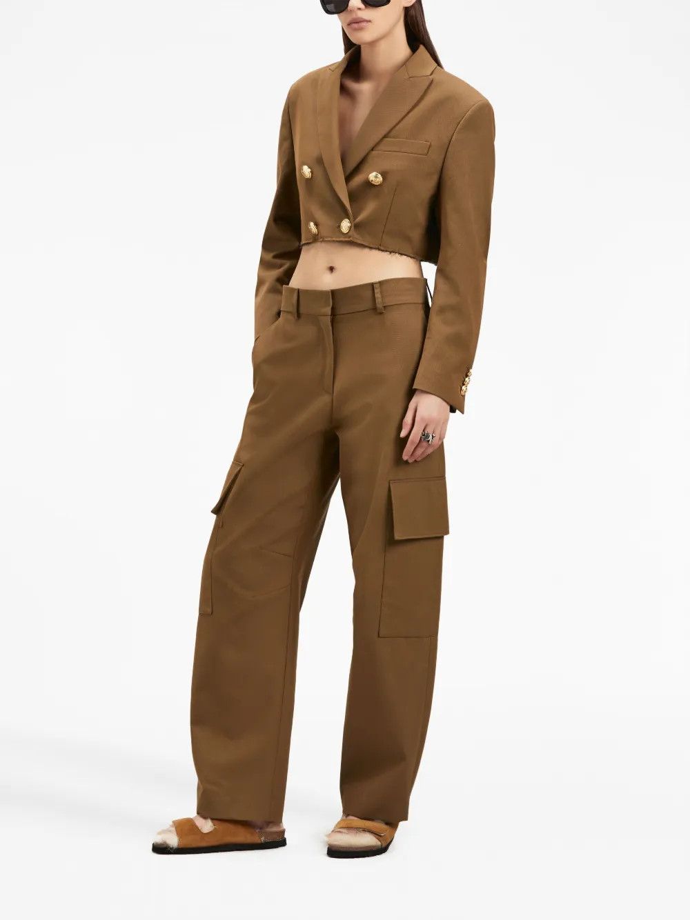 Palm Angels o1y1125 Cargo Pant in Camel Size 26" / US 2 / IT 38 - 6 Thumbnail