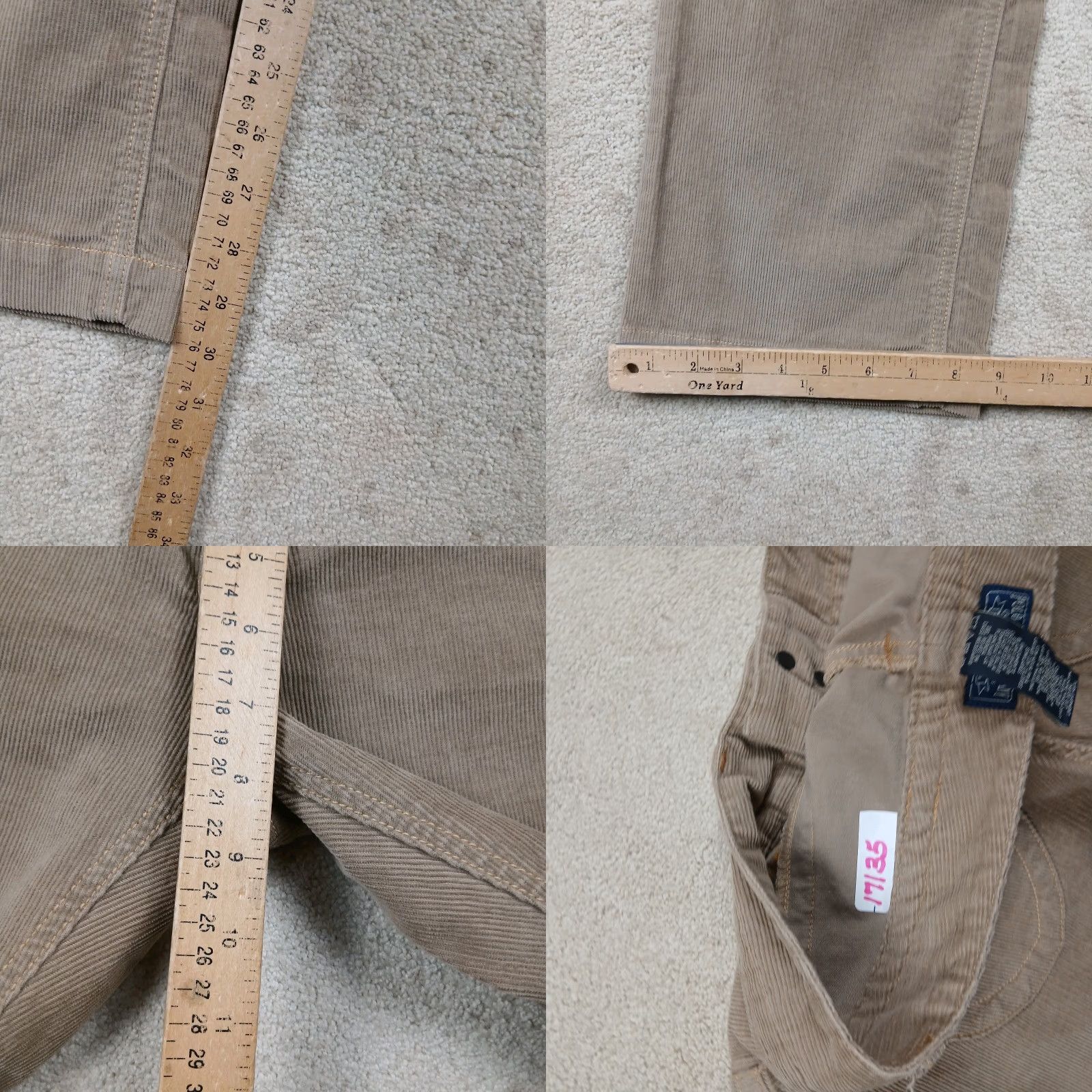Vintage VINTAGE CHIC Jeans Corduroy 30x30 Regular Womens 4x30 Brown 90s 80s Polo Jeans Bootcut 5-Pocket Design Pattern Solid 100% Cotton Size 27" / US 4 / IT 40 - 8 Thumbnail