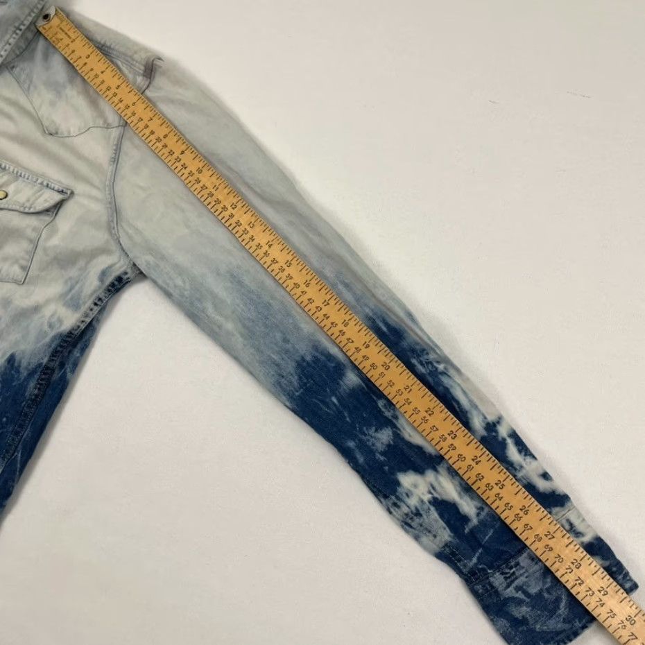 American Eagle Outfitters American Eagle Shirt Mens Medium Blue White Pearl Snap Western Pockets Tie Dye Size US M / EU 48-50 / 2 - 5 Thumbnail