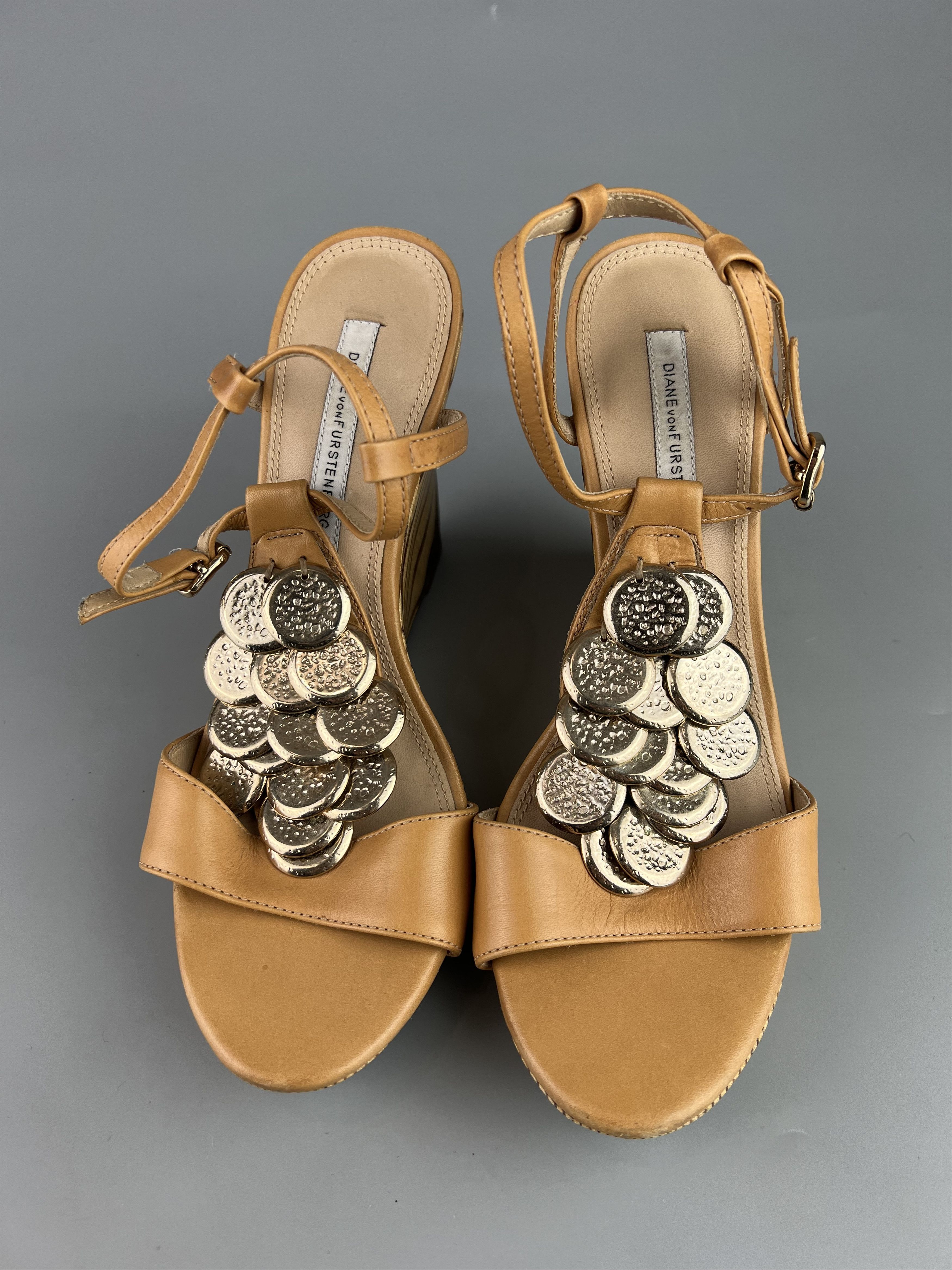 Diane von Furstenberg Diane Von Furstenberg Platform Wedge Wood Heels Size 7 Size US 7 / IT 37 - 1 Thumbnail