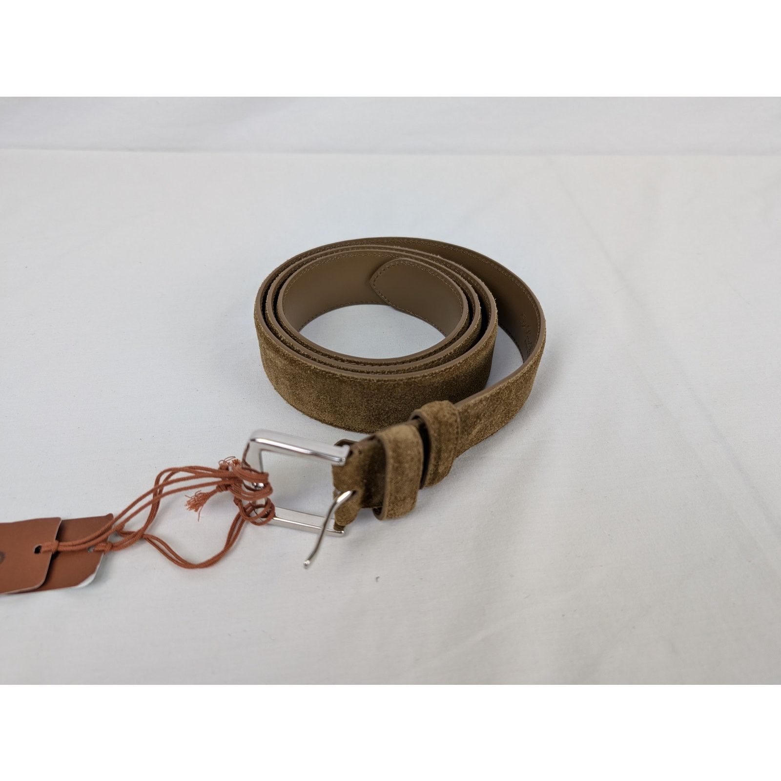 Loro Piana o1rshd1 Size: 105 / Men's 100% Suede Calf Split Belt Brown Size 42 - 2 Thumbnail