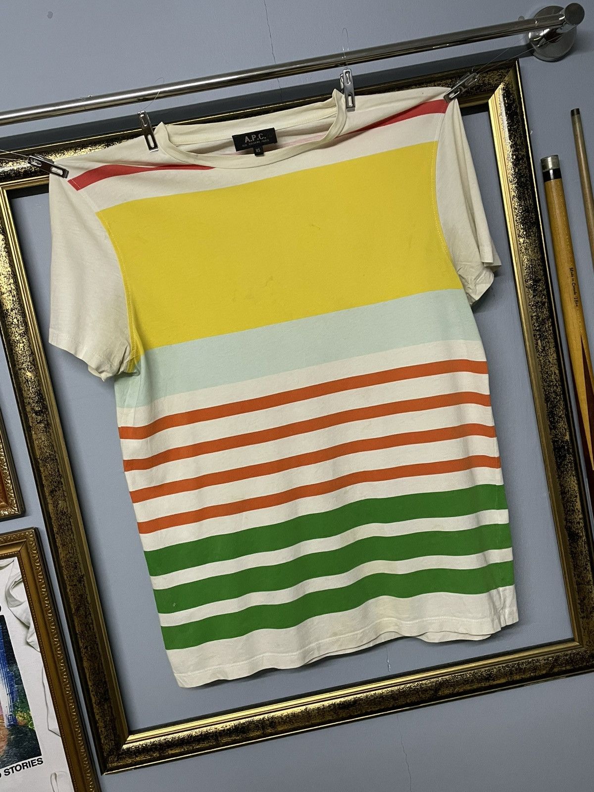 A.P.C. Vintage Designer A.P.C Rue Madame Paris Stripes Distressed Size US S / EU 44-46 / 1 - 2 Thumbnail