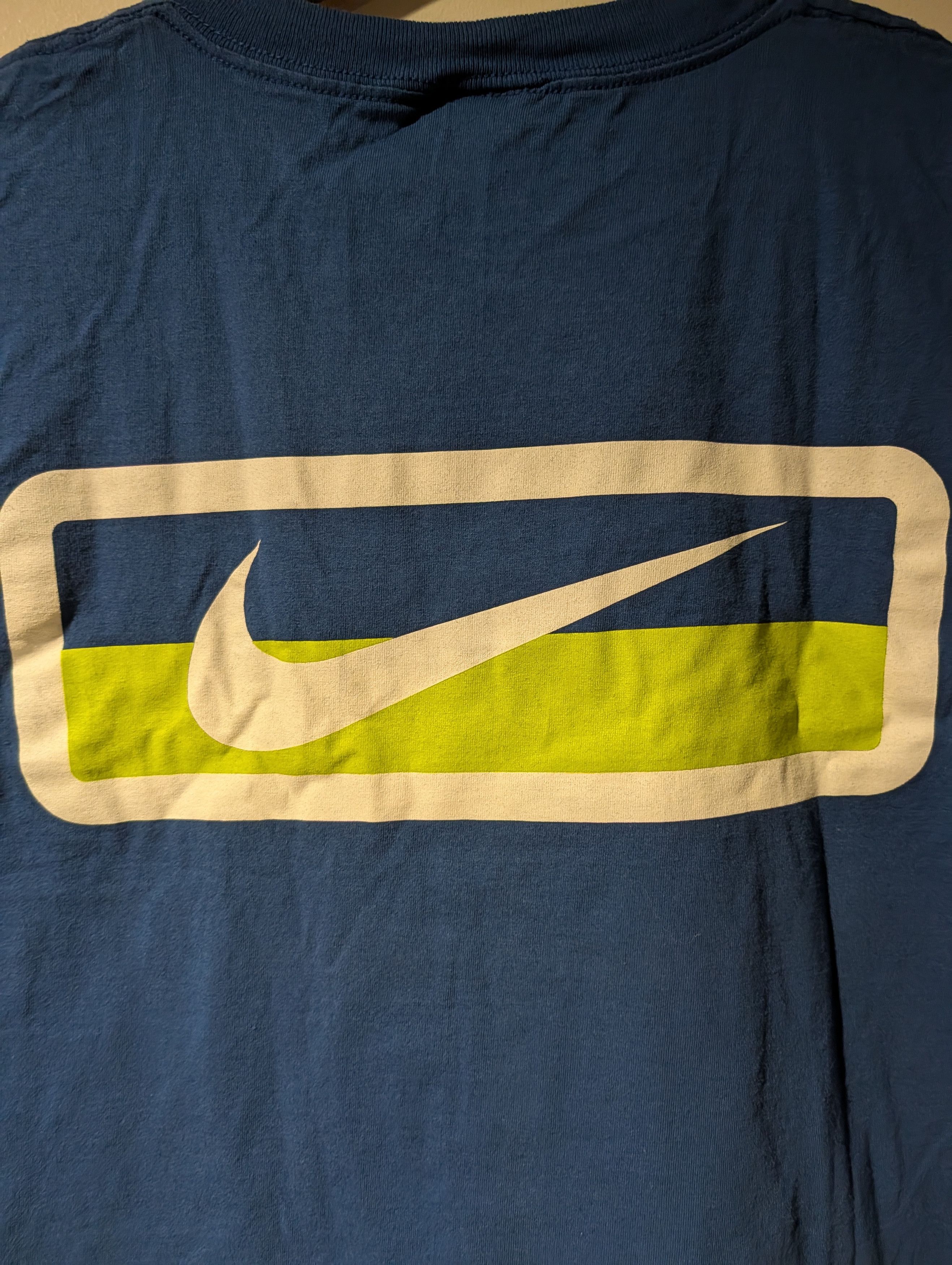 Nike Vintage 90s Nike Big Swoosh T Shirt XL Made USA Block Logo Size US XL / EU 56 / 4 - 6 Thumbnail