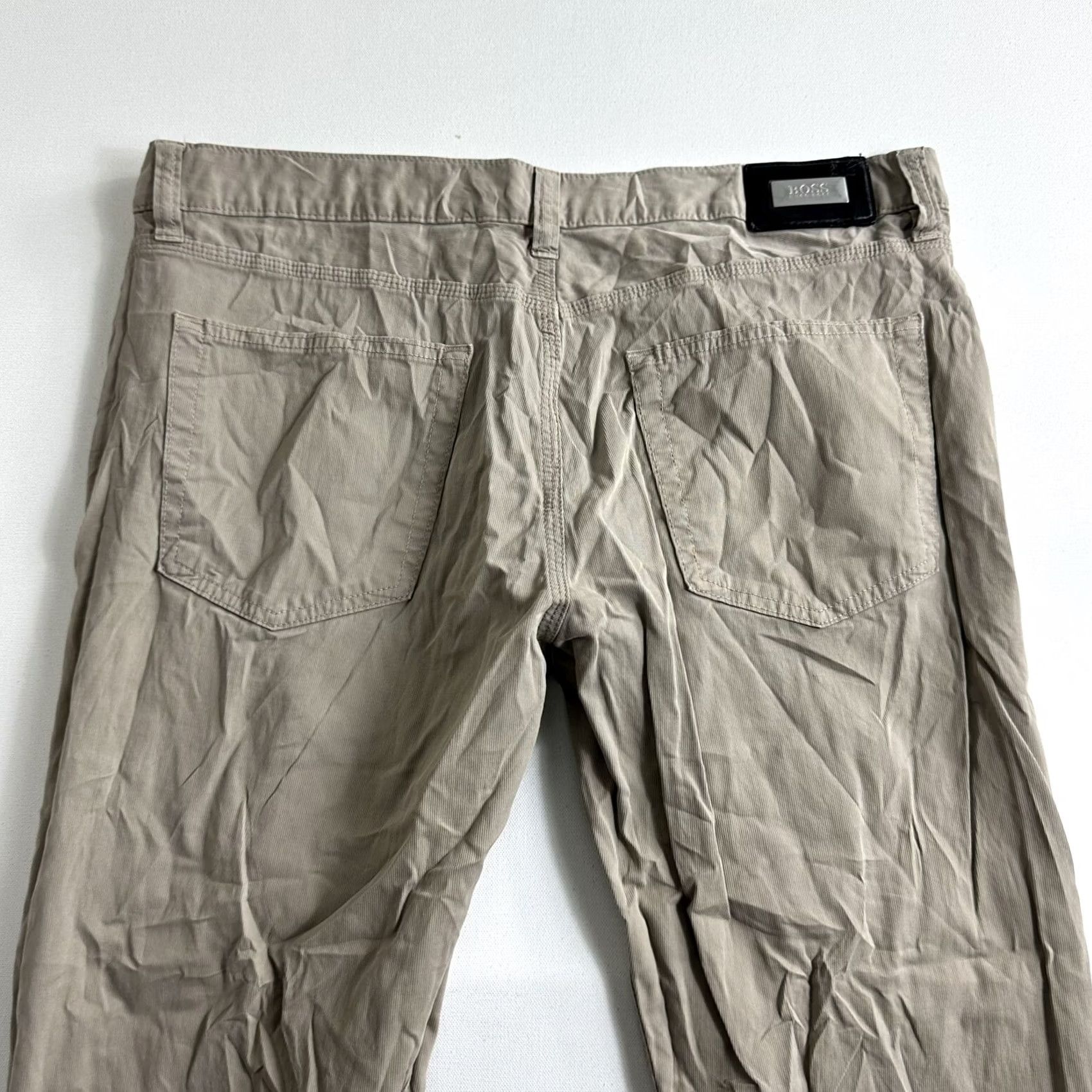 Hugo Boss VINTAGE HUGO BOSS Pants Chino Flat Front 38x30 Straight Leg Mens Brown Tan Chino Pants Mens Regular Size 38 Straight Leg Mens Size US 38 / EU 54 - 5 Thumbnail