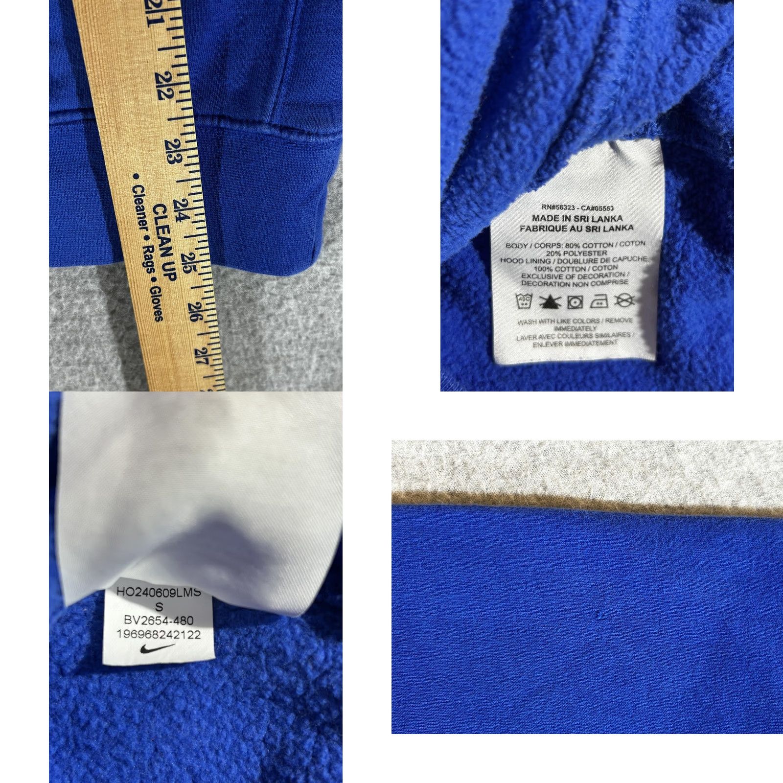 Nike Nike Hoodie Men Small Blue Pullover Fleece Sweatshirt Sportswear Athleisure Nike S Mens Small Blue Pullover Hooded Kangaroo Pocket Embroidered Logo Size US S / EU 44-46 / 1 - 8 Thumbnail