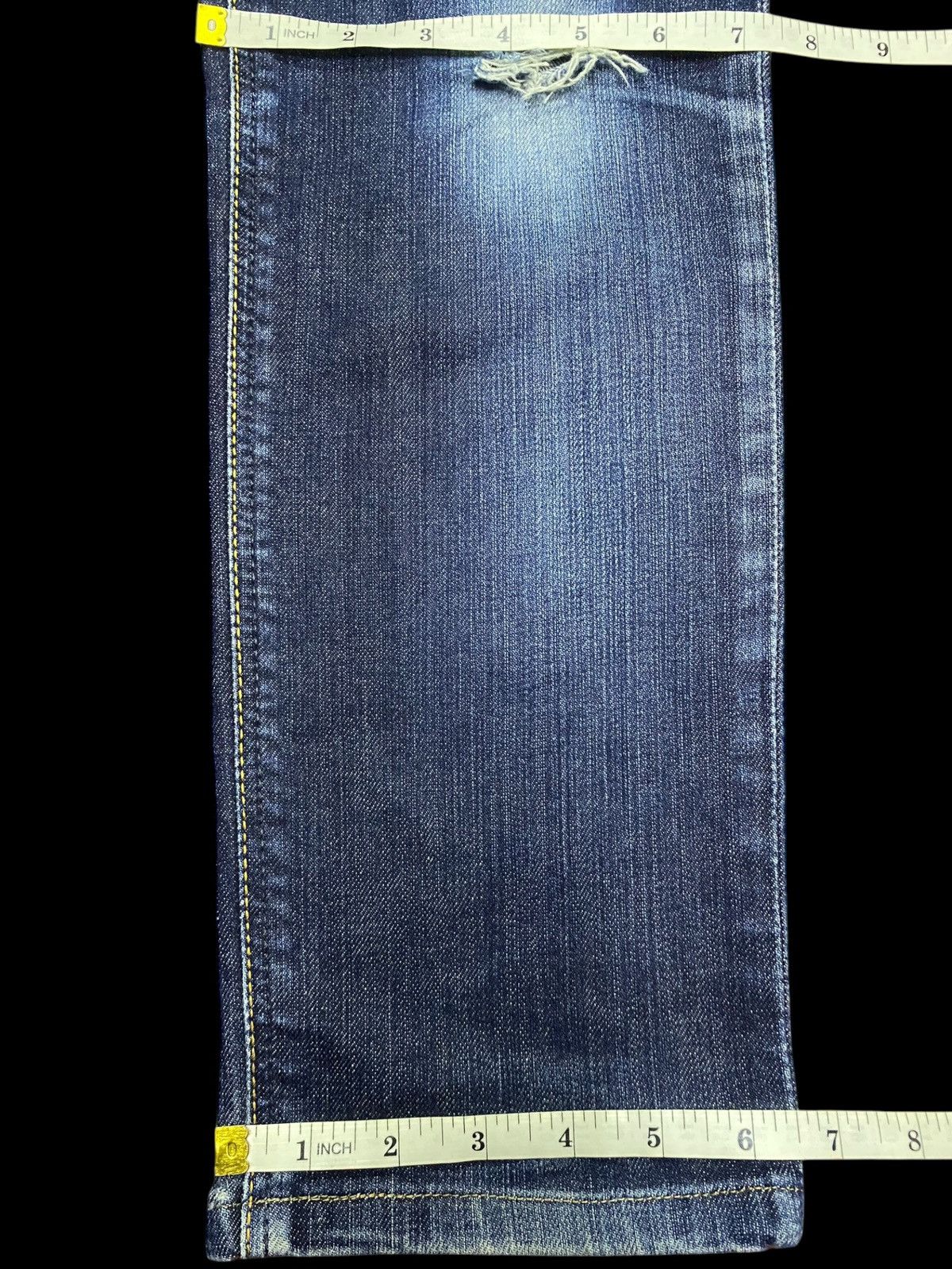 Junya Watanabe Vintage Edwin 503 Japan Blue Wash Distressed Skinny Jeans Size US 30 / EU 46 - 14 Thumbnail