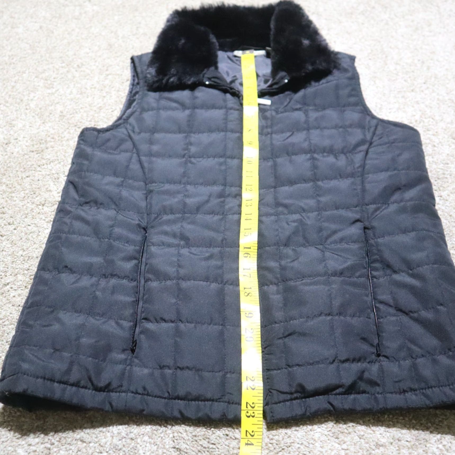 FLAX Jane Ashley Vest Shirt PS Petite Small Black Nylon Full Zip Puffer Vest Casual Size S / US 4 / IT 40 - 5 Thumbnail