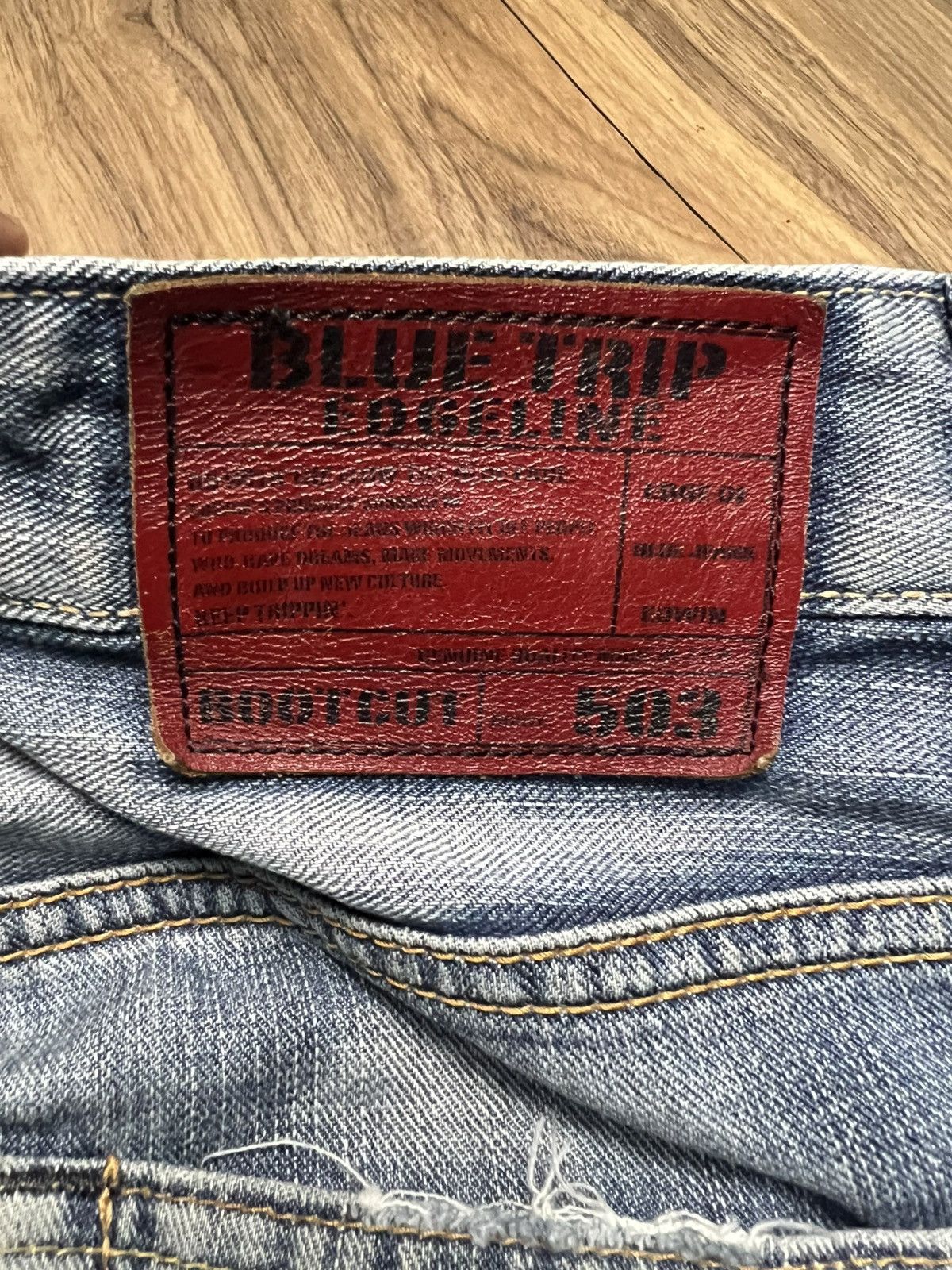 Edwin VINTAGE Edwin BLUE TRIP 503 Bootcut Red Zipper Jeans (43) Size US 28 / EU 44 - 18 Thumbnail