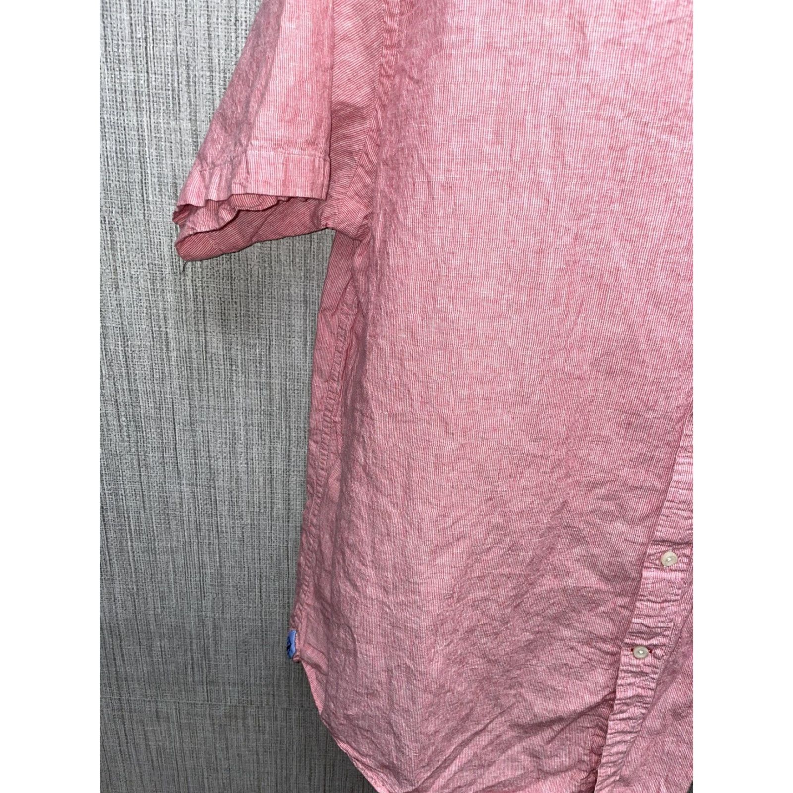 Vintage Cremieux Classics Red Button Down Linen Blend Shirt Mens 2XT Size US XXL / EU 58 / 5 - 5 Thumbnail