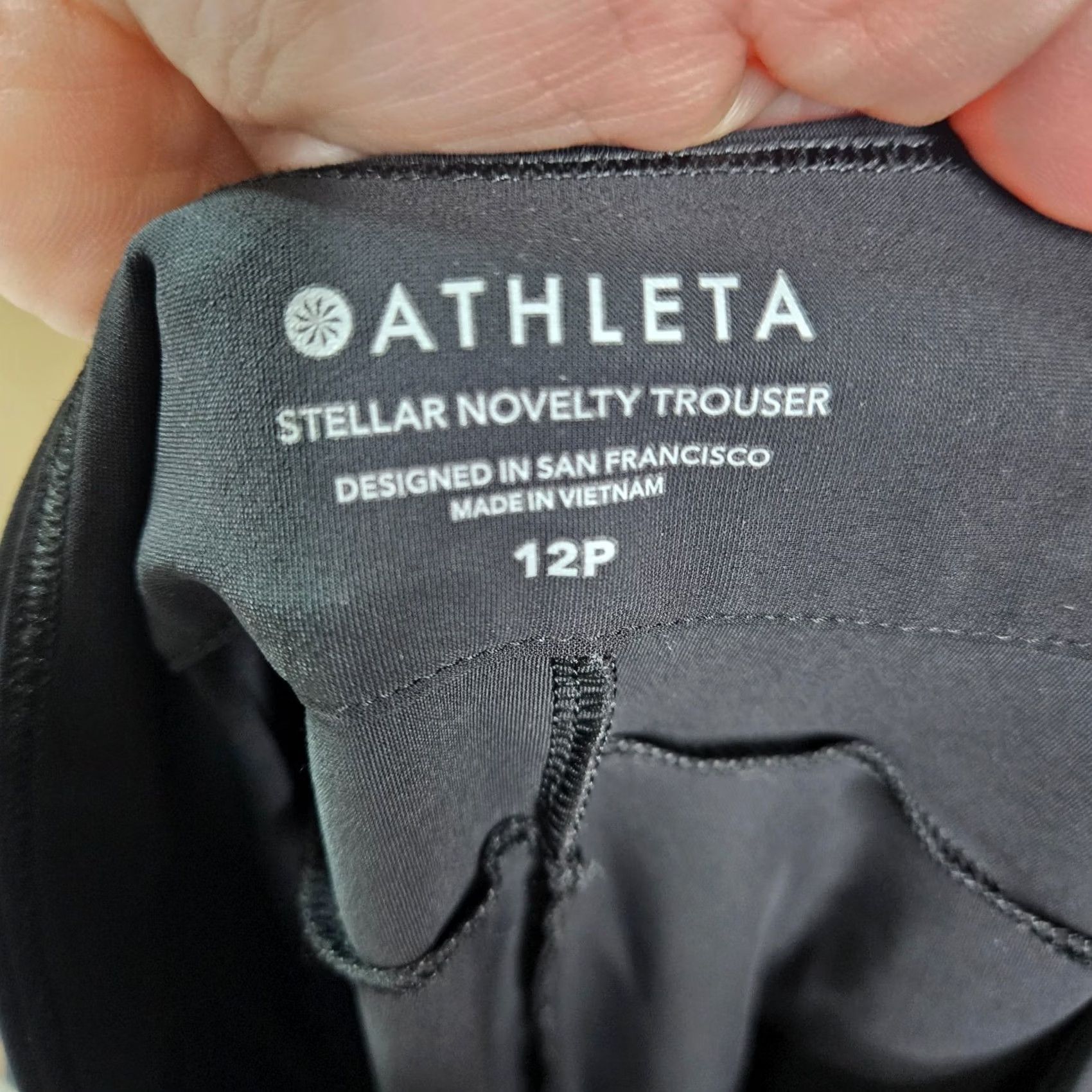 Athleta Athleta Black Pants Women’s 12P Casual Regular Flat Front Nylon Lycra Size 12P Mens Womens Girls Size 34" / US 12 / IT 48 - 5 Thumbnail