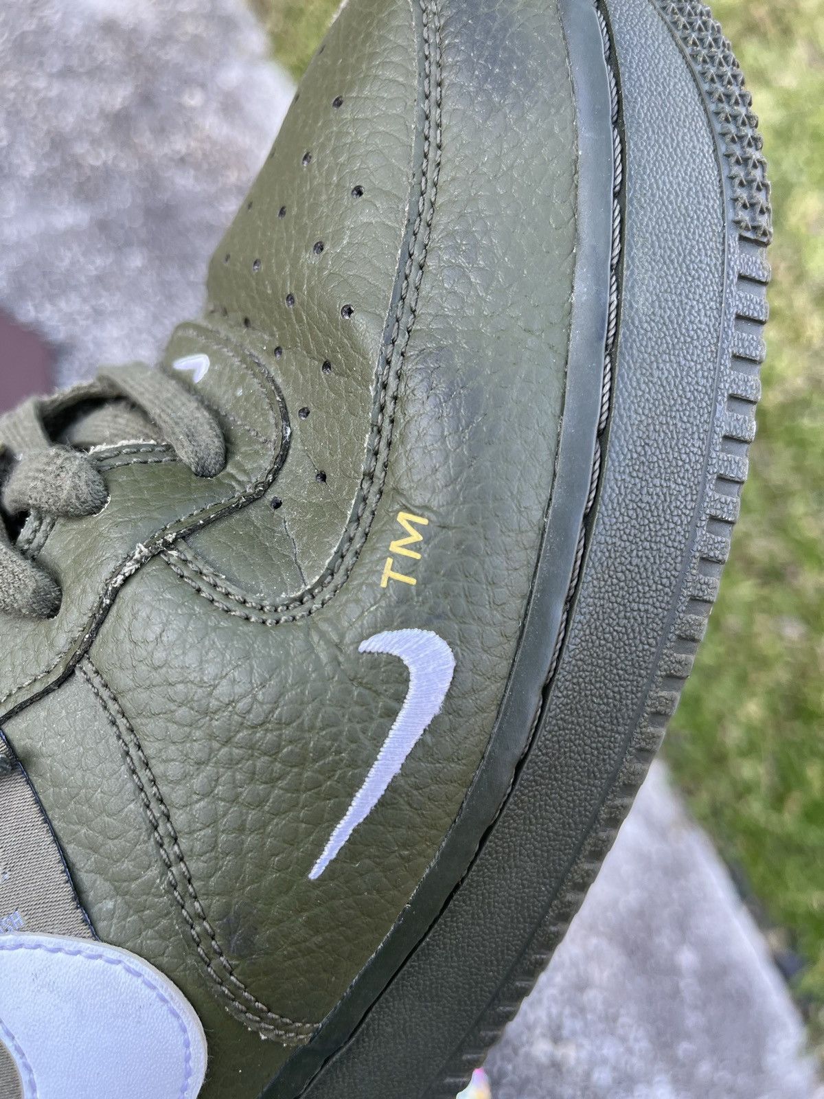 Nike Nike Air Force 1 07 LV8 Utility Olive Canvas Size US 13 / EU 46 - 22 Thumbnail